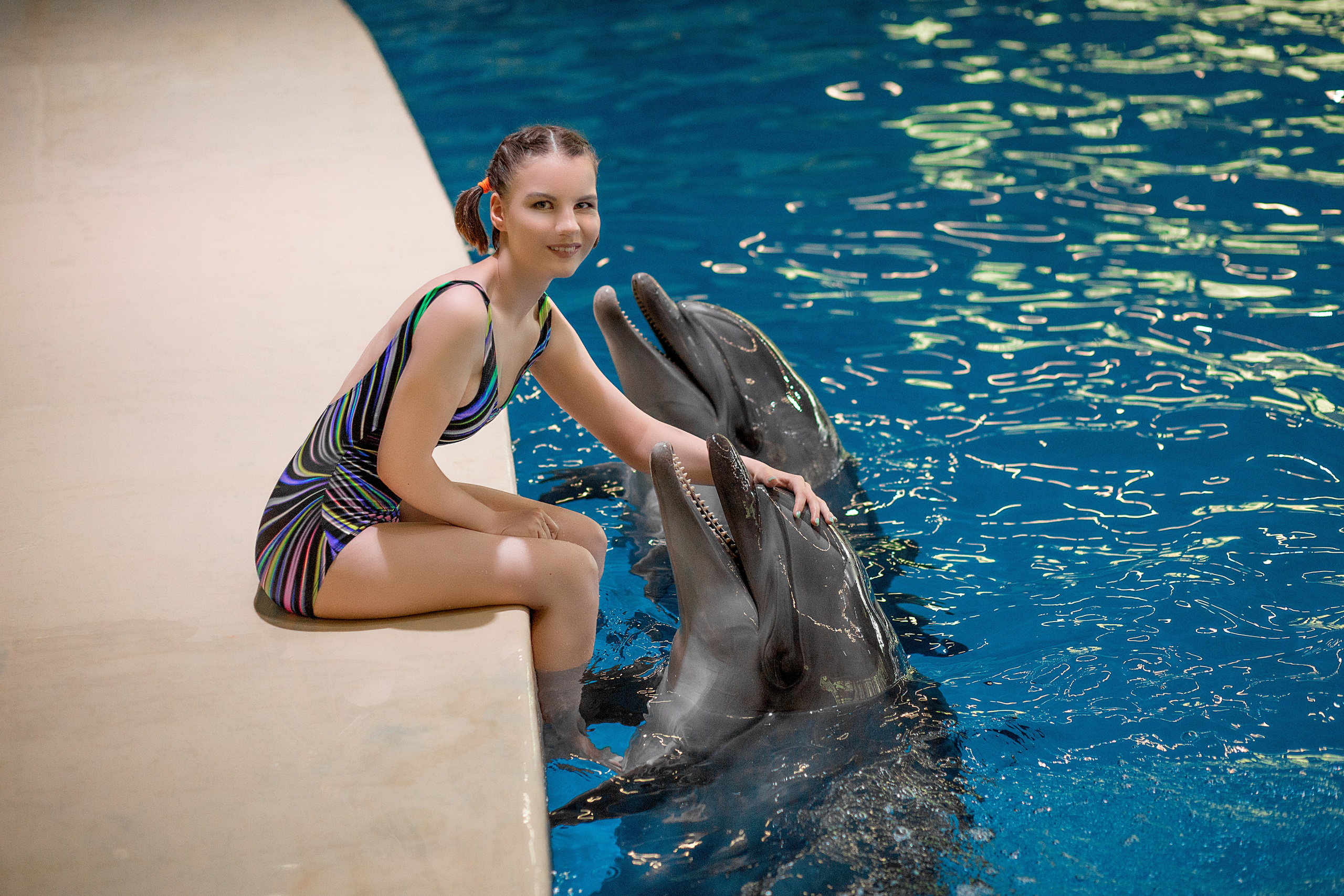 Дарья и дельфины. Фотосессия с лошадьми в Нижнем Новгороде