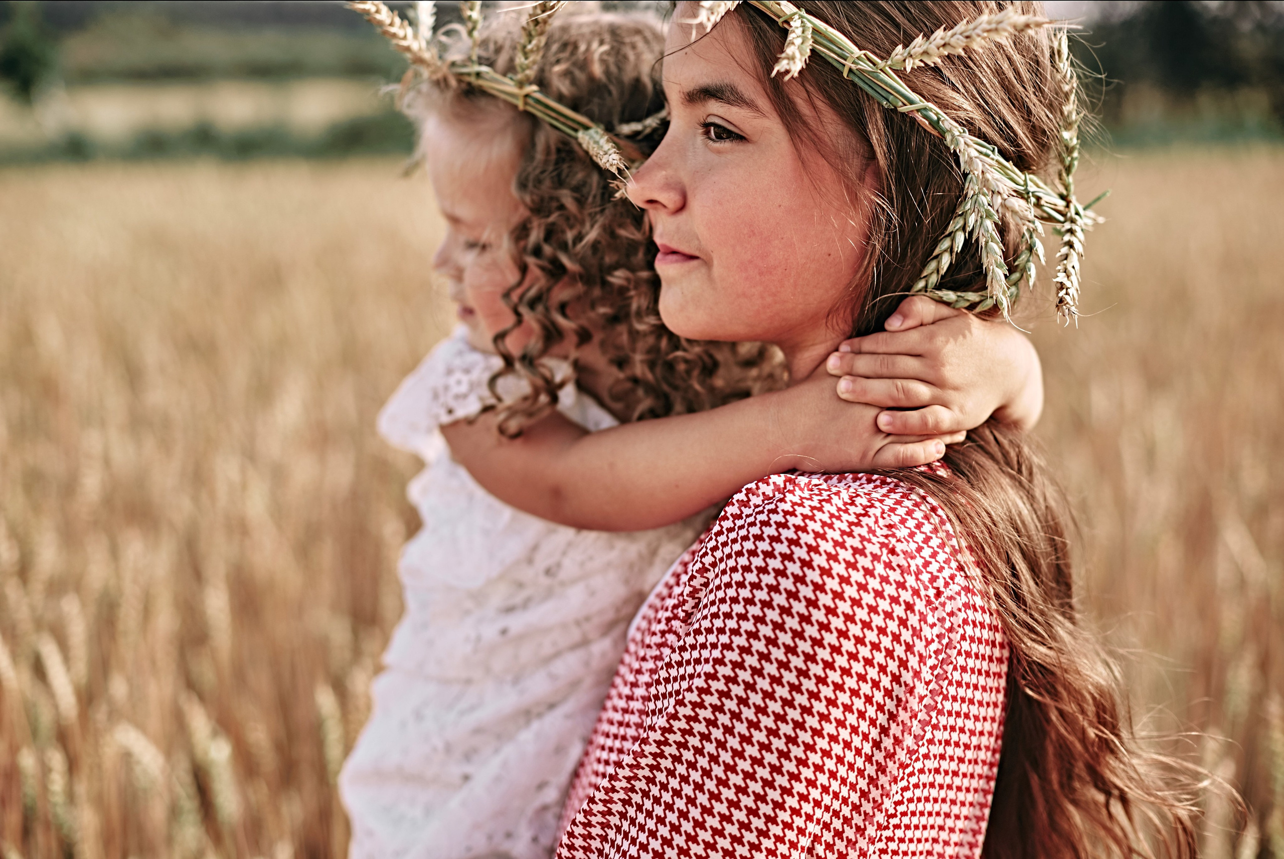 Большая семейная съемка в поле. Главная