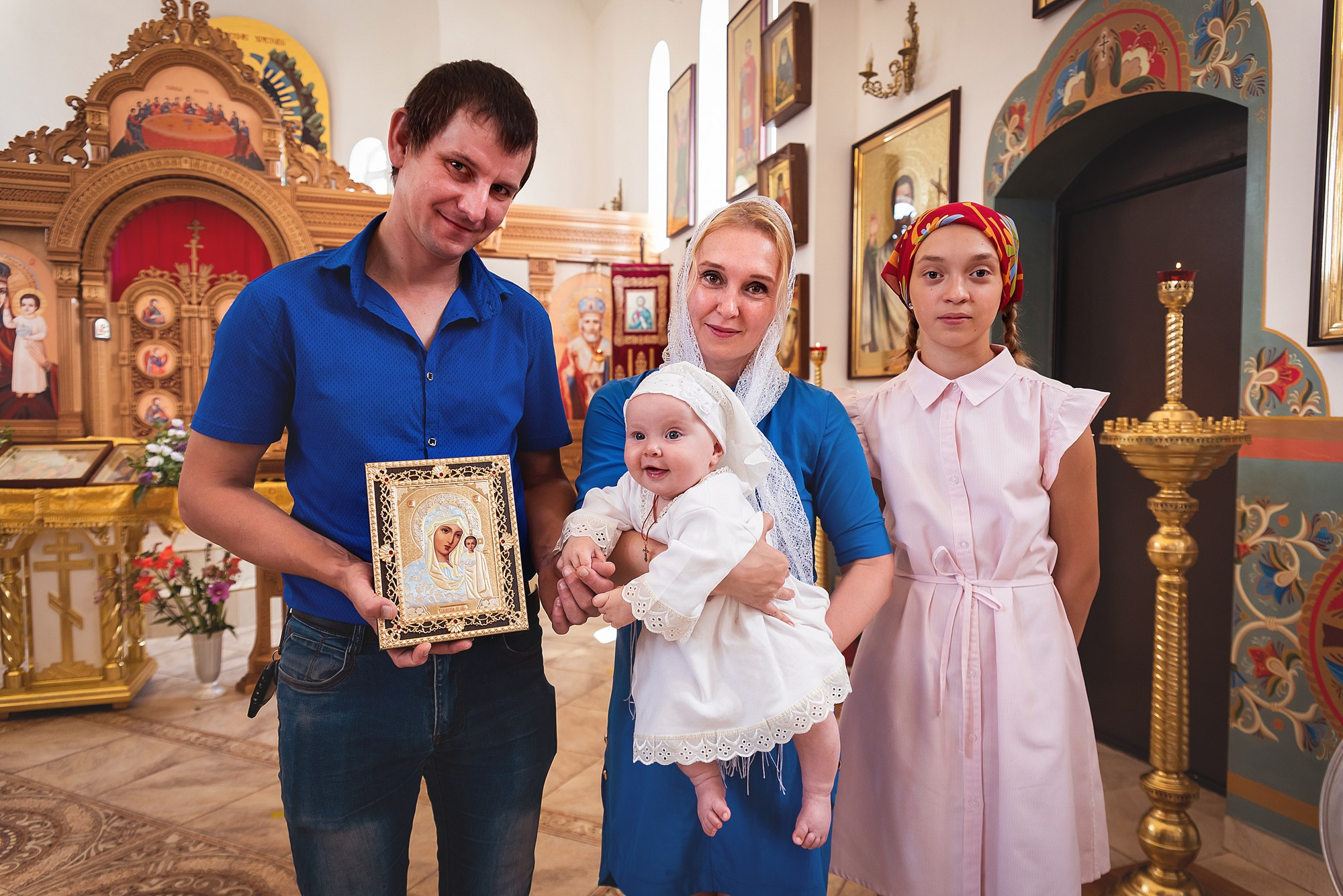 Фотосъемка таинства Крещения в храме Краснодара