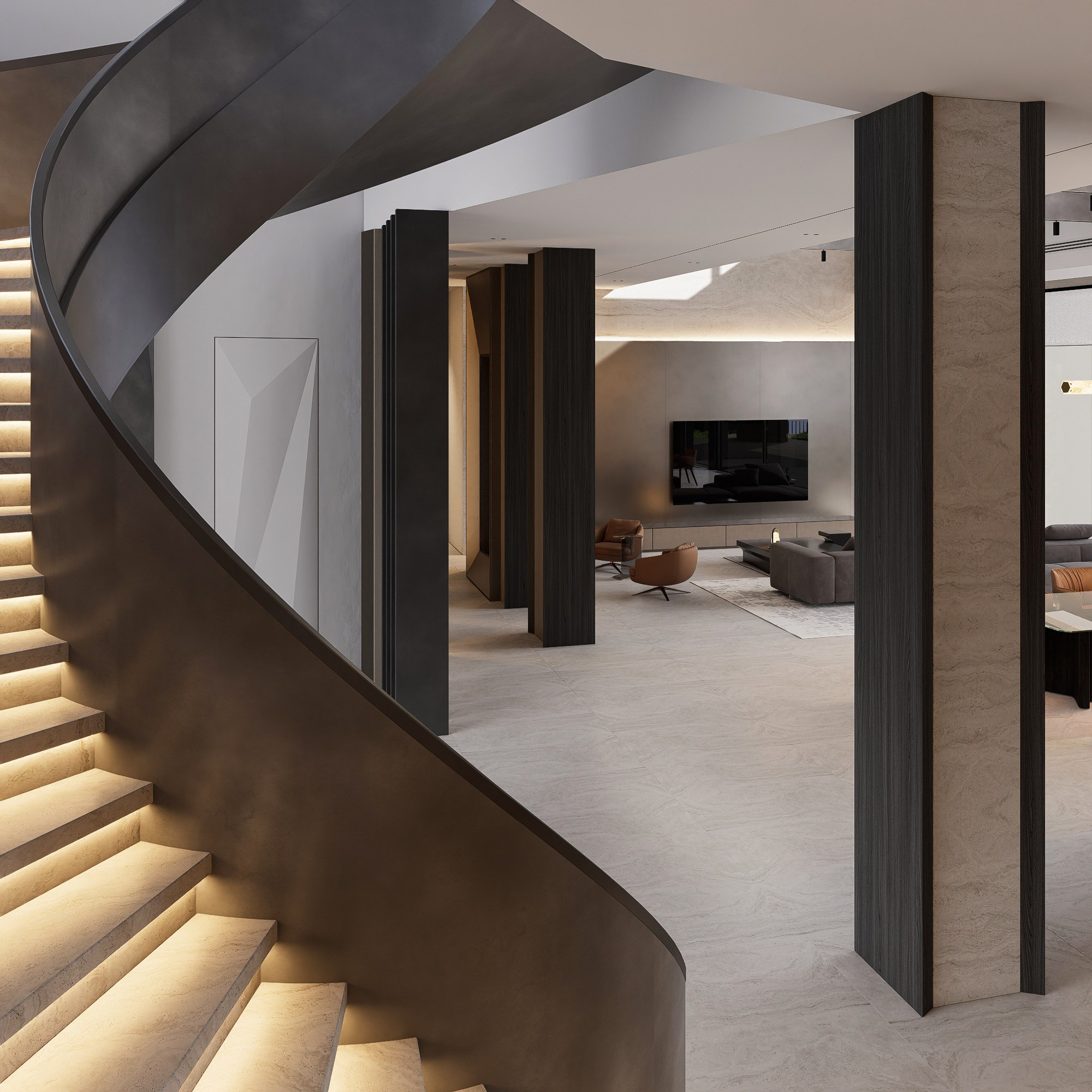 Загородный дом Благовещенск_интерьер_для сайта. Архитектурно-дизайнерское бюро ROOMS