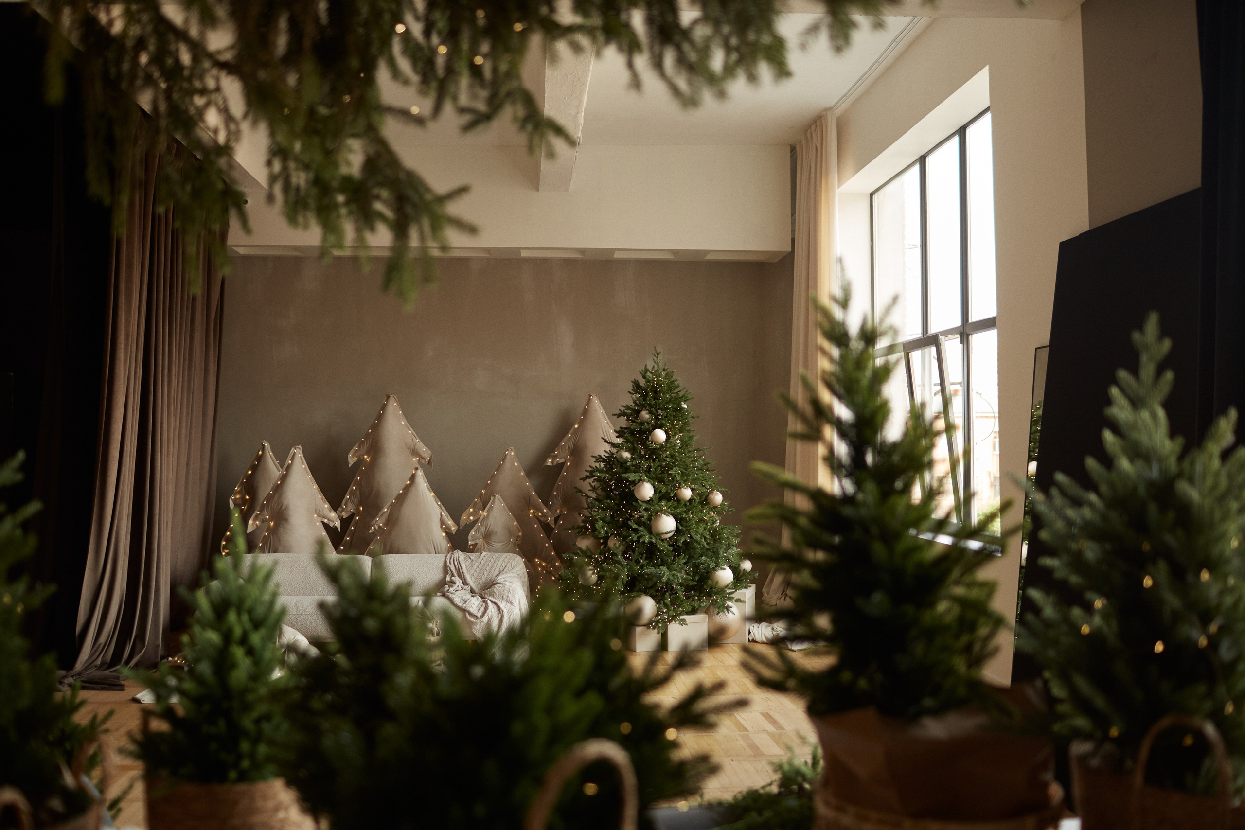 Новогодний интерьер фотостудии «Паркет», город Краснодар. Семейный и детский фотограф в Краснодаре Анна Трашкова