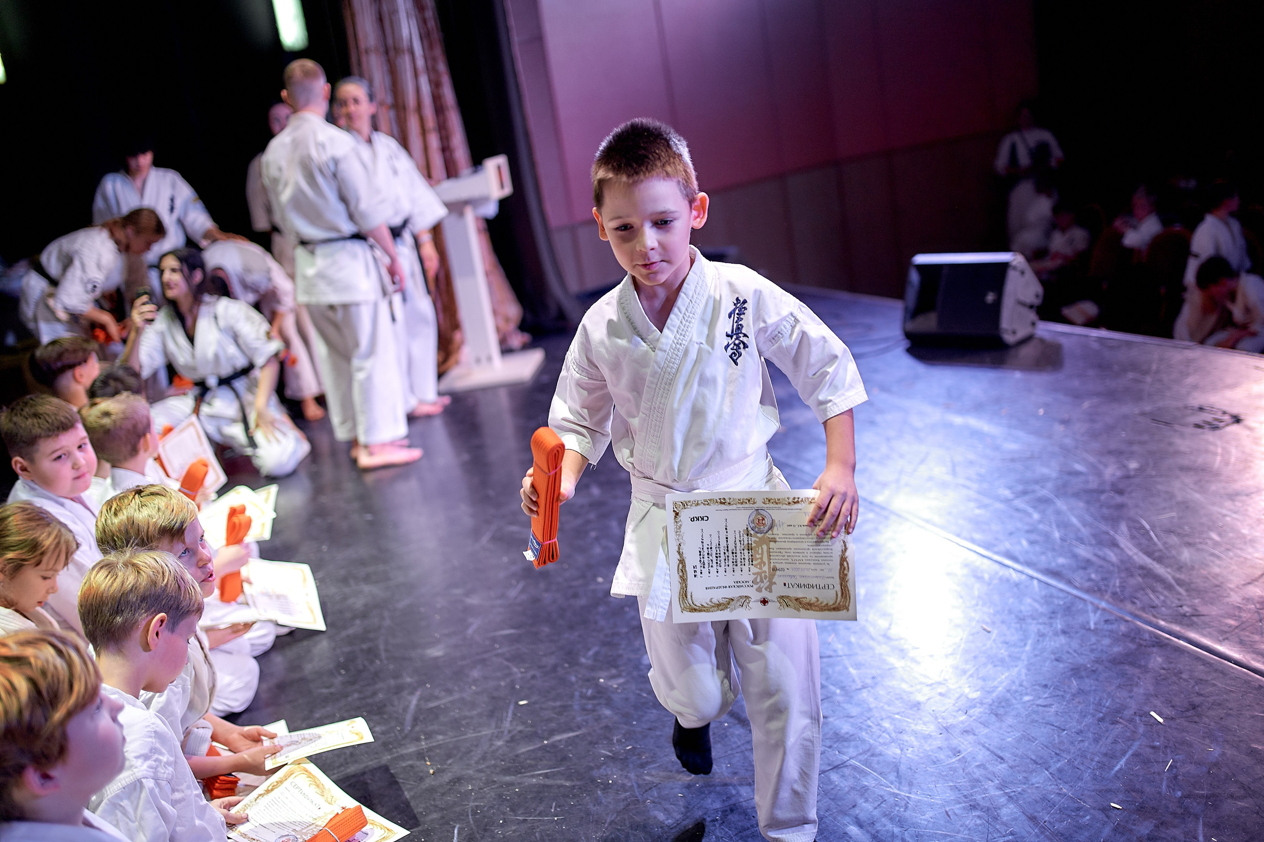 Репортаж награждения по дисциплине киокушин каратэ. Репортажный фотограф Ирина Курманаева
