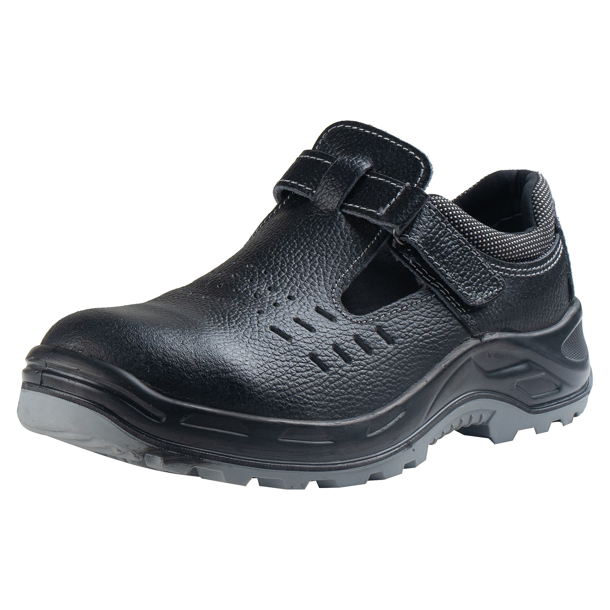 Обувь рабочая, ботинки черные серая подошва