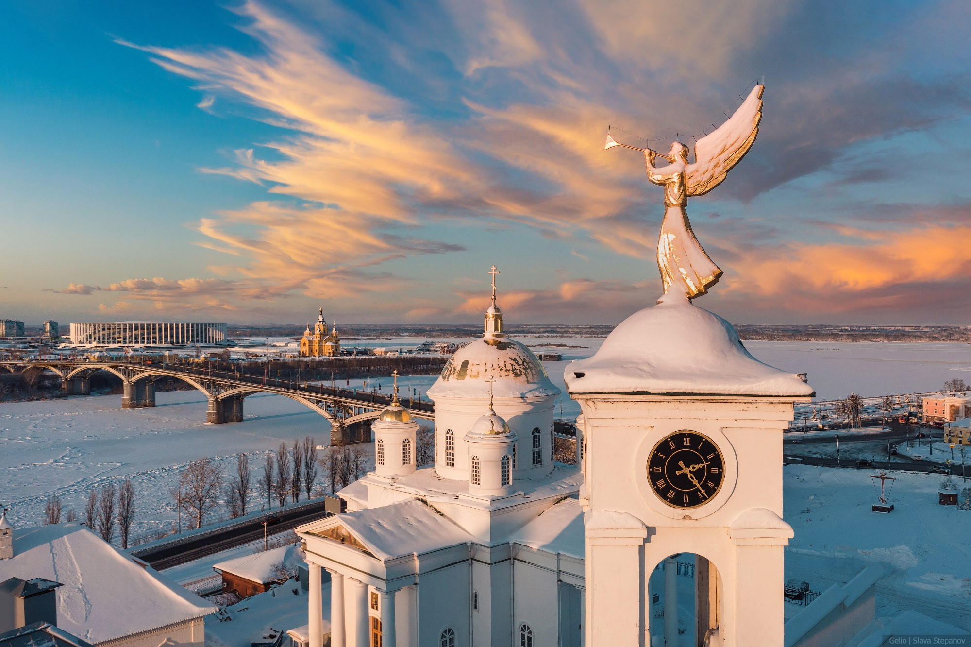 Нижний Новгород ангел с высоты монастырь