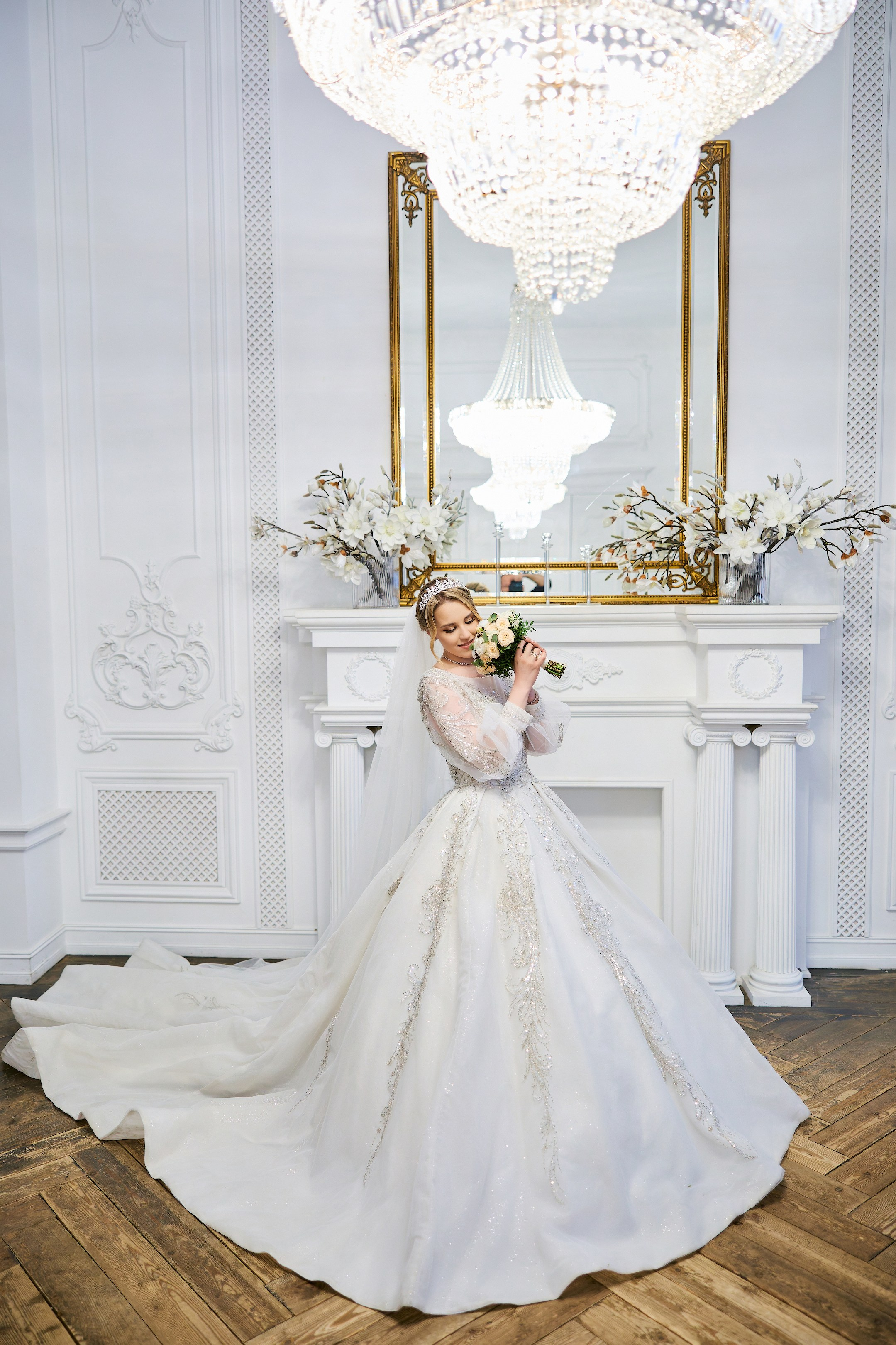 Свадебная фотосессия в студии. Свадебный фотограф Сергей Колбинский