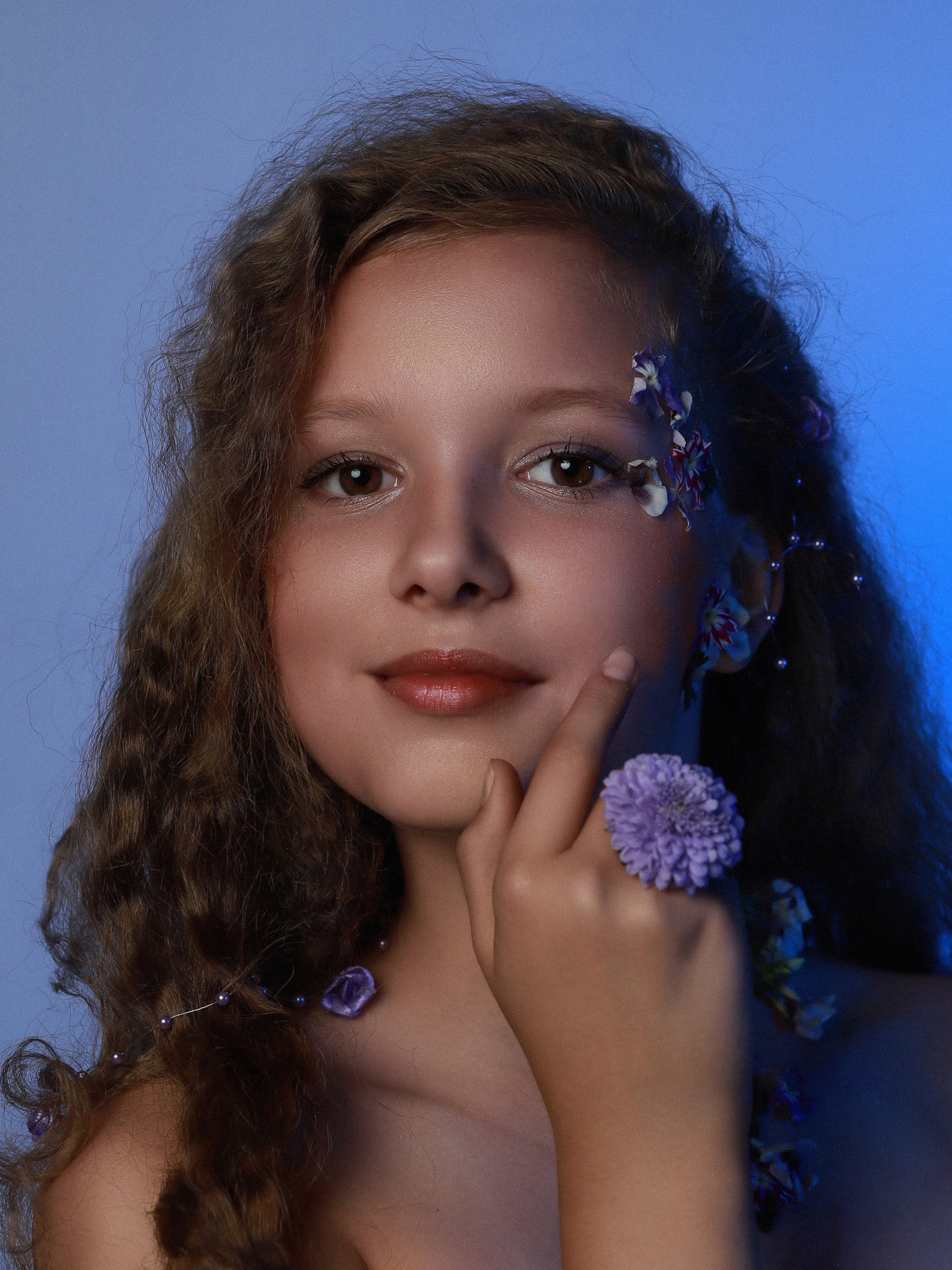 Портреты с цветами. Фотограф Юлия Мальцева