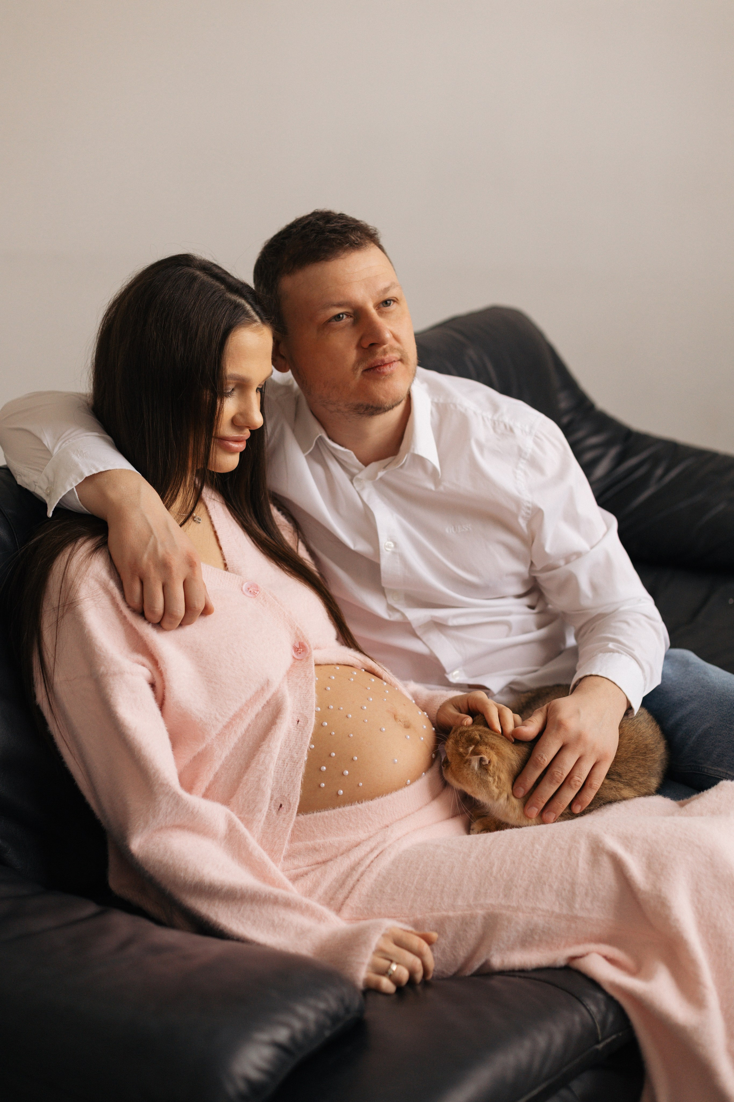 Фотосессия беременности с кошкой — фотограф Кристина Филимонова