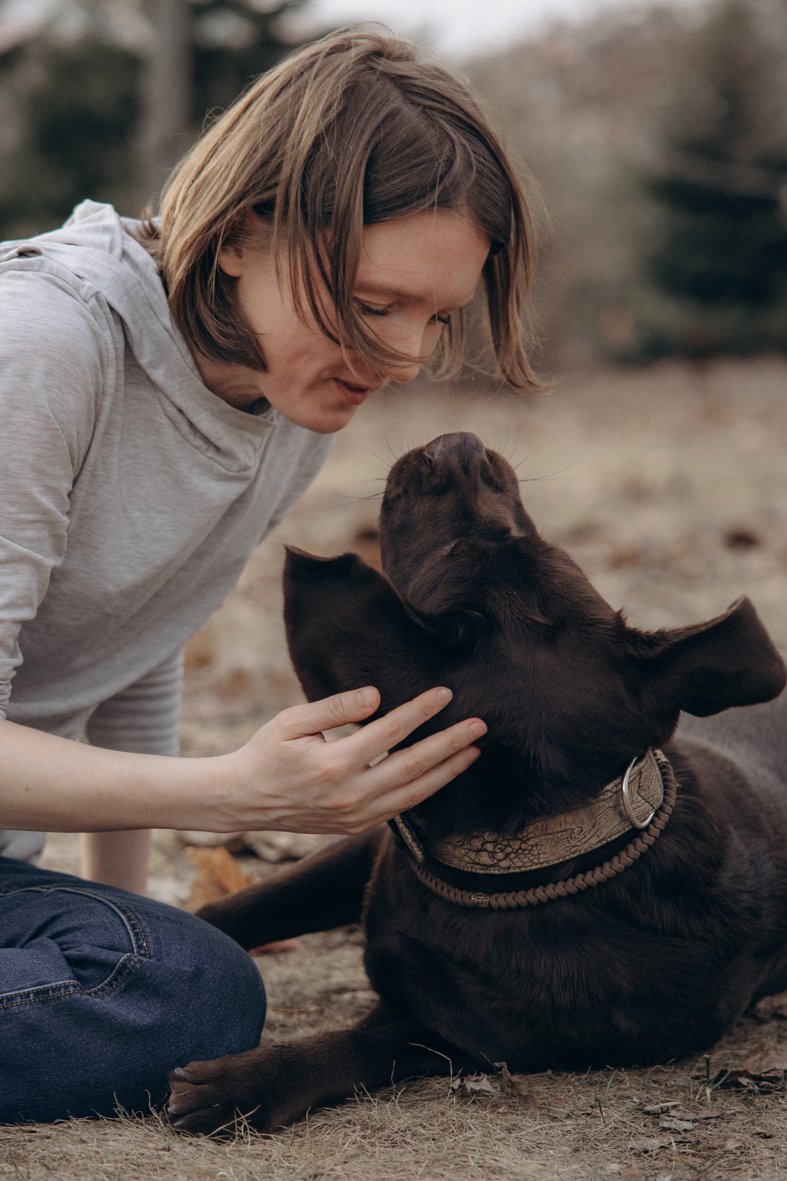 Наталия и Пальма в парке. Фотограф анималист в Казани Алина Сулейманова. Фотограф животных
