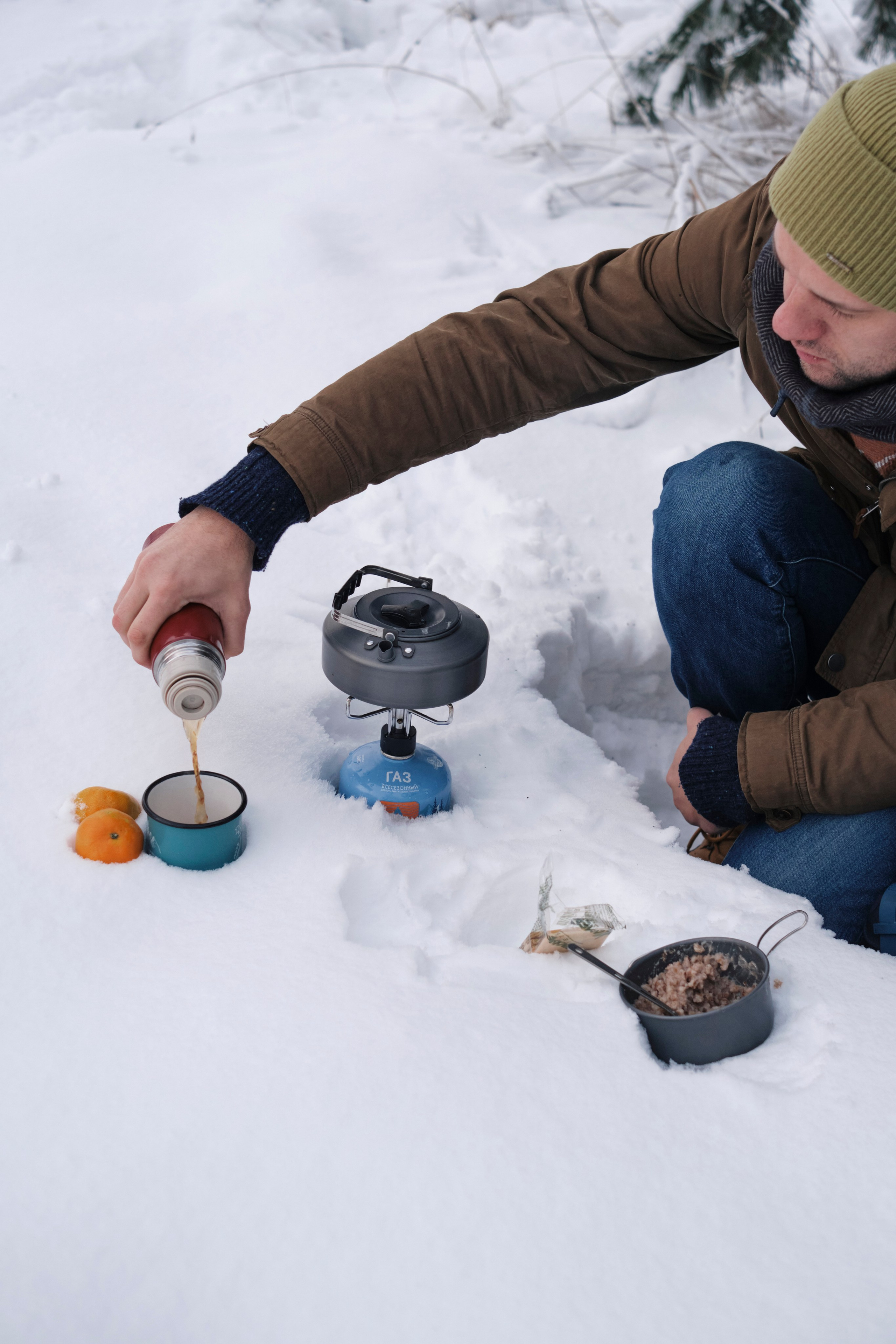 Зимняя фотосессия с вкусной едой на горелочке. Елена Павленко. Фотограф. Москва