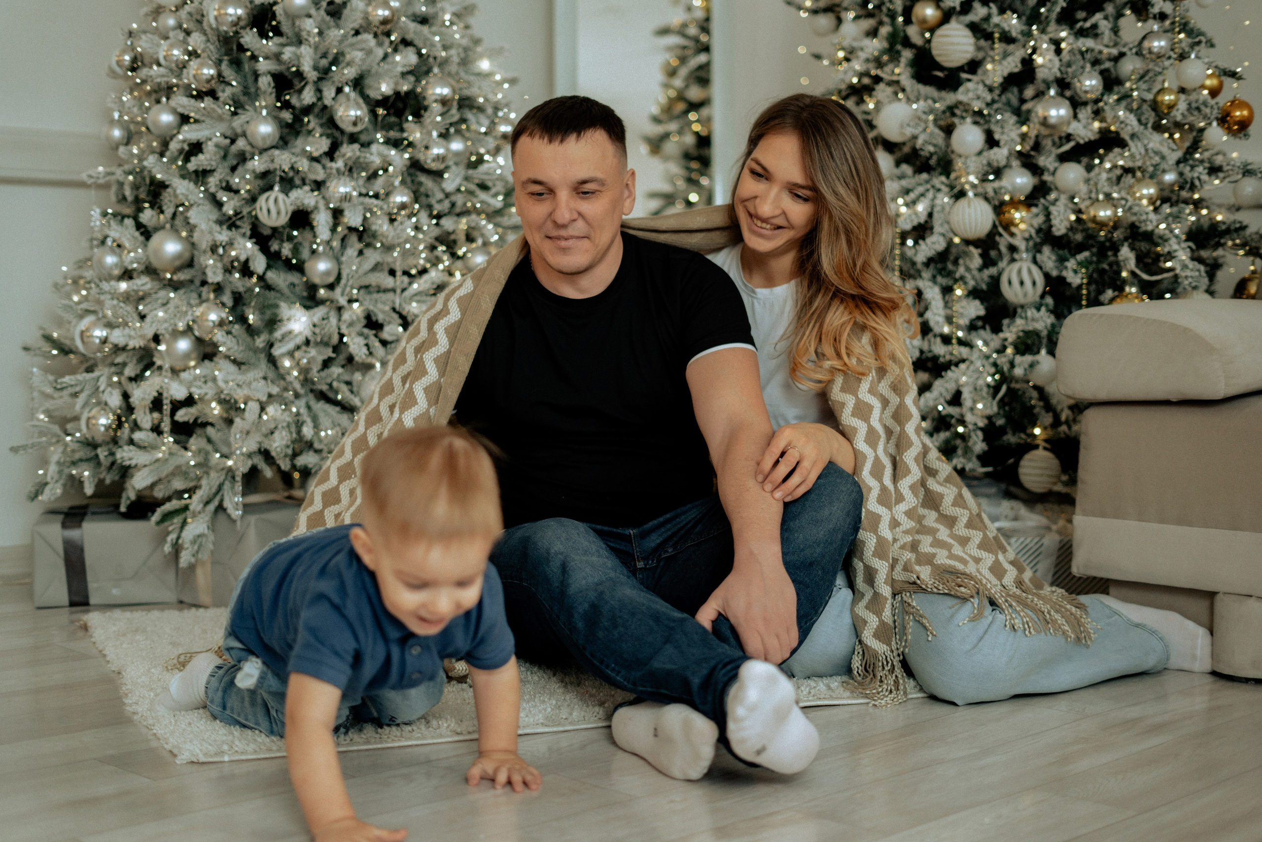 Студийная Новогодняя семейная съемка. Фотограф сахалин