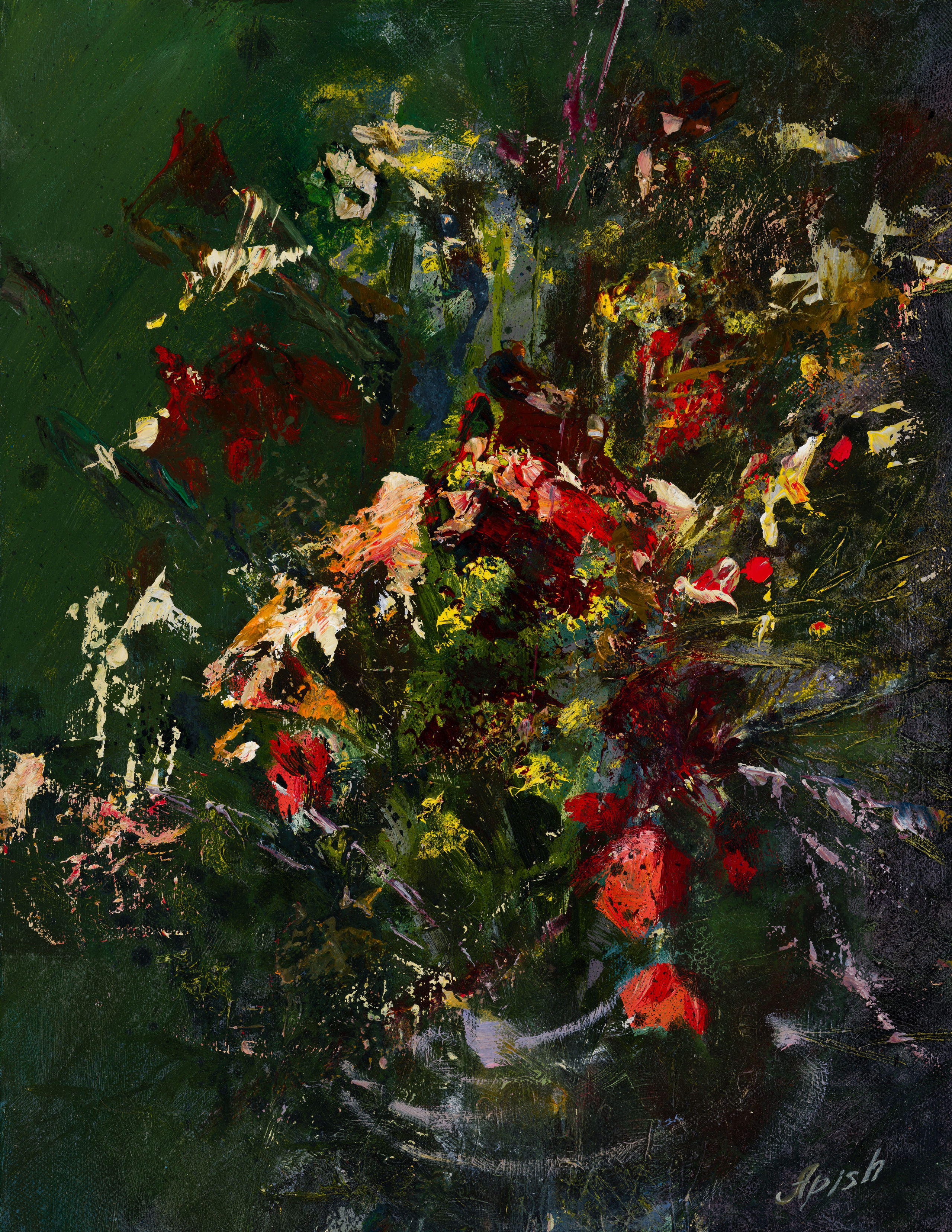 «Полевые» - художник Алексей Апиш (холст, масло, 35x27 см, 2019-2026)