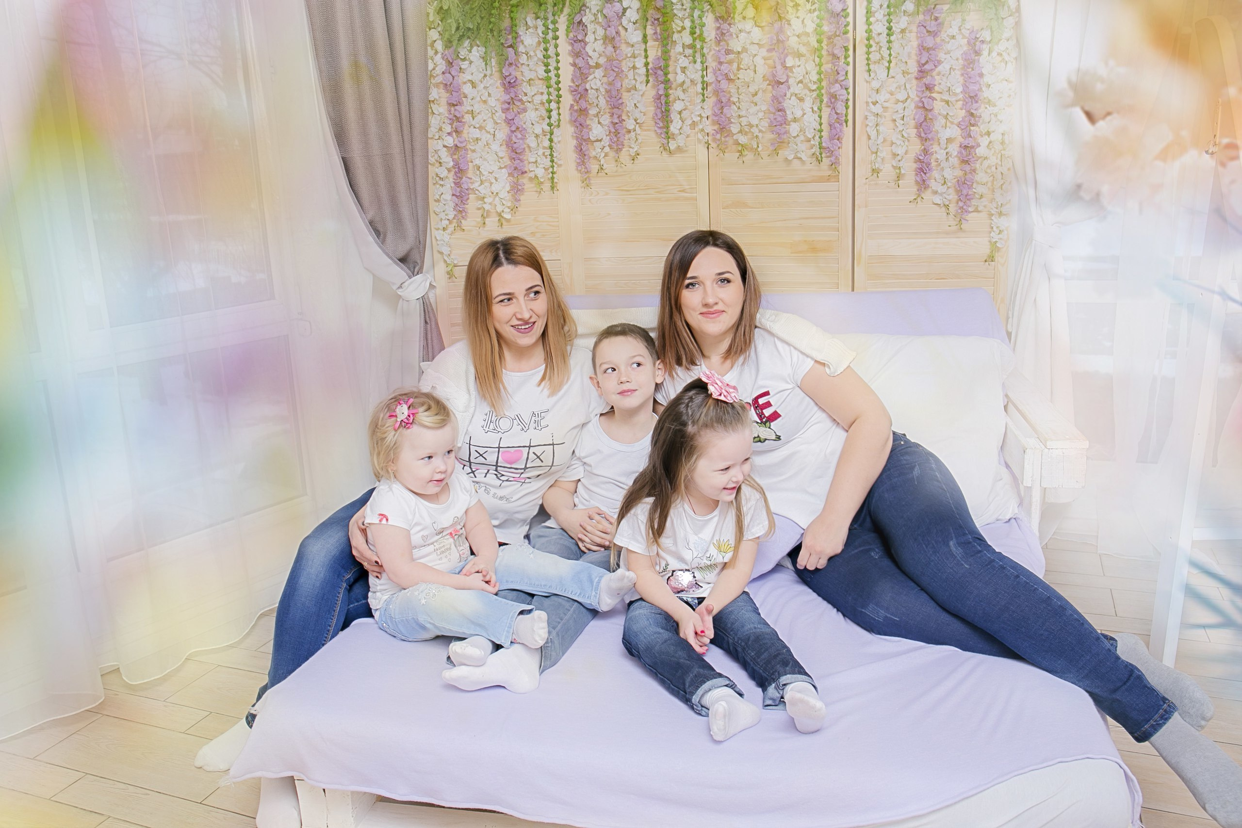 Семейная фотосессия трех сестричек. Свадебный и семейный профессиональный фотограф в Ростове-на-Дону , Кри