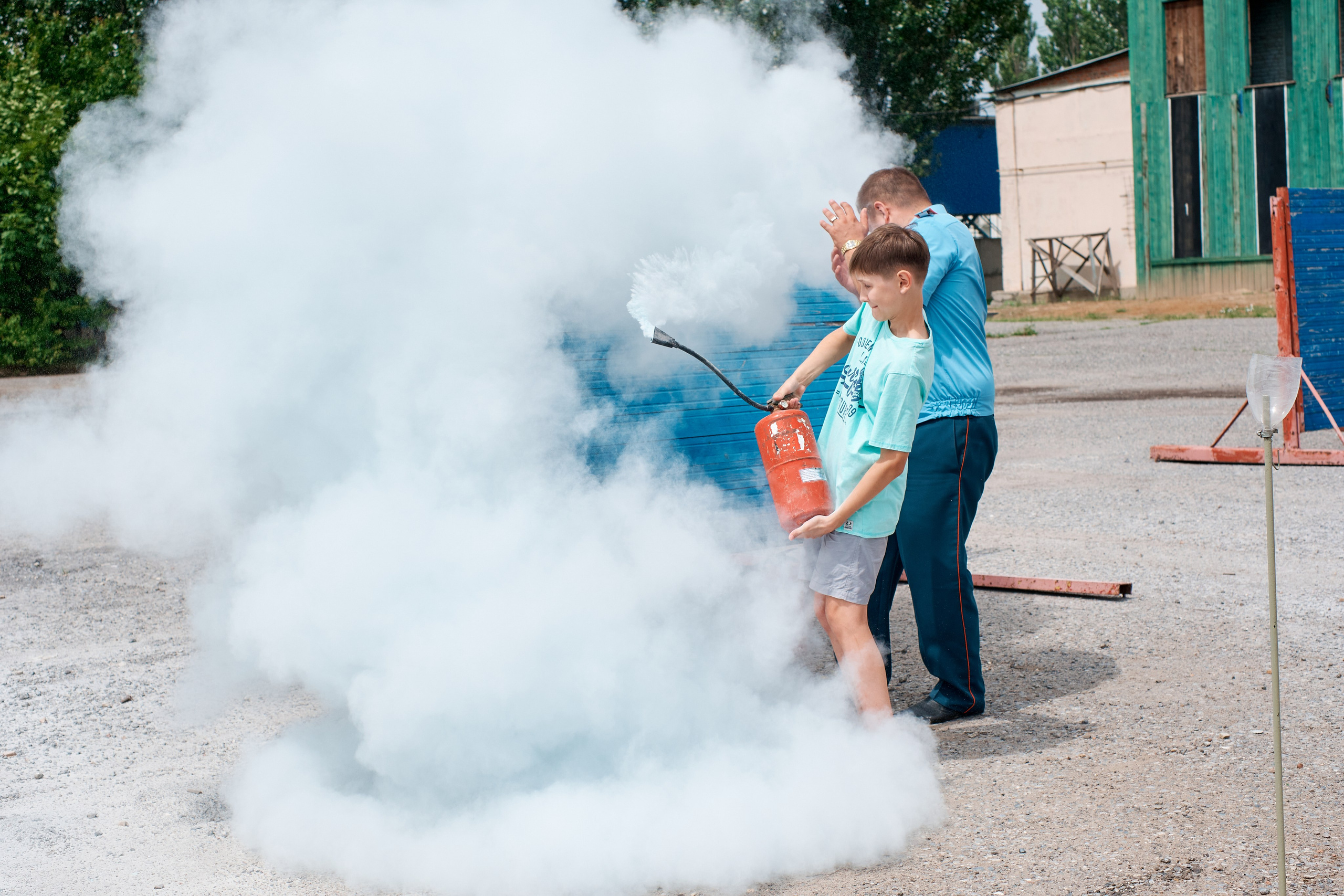 Детский лагерь ДЮНА. Поход в «Пожарно-спасательную часть № 22». Фотограф Таганрог Анна Трайжон