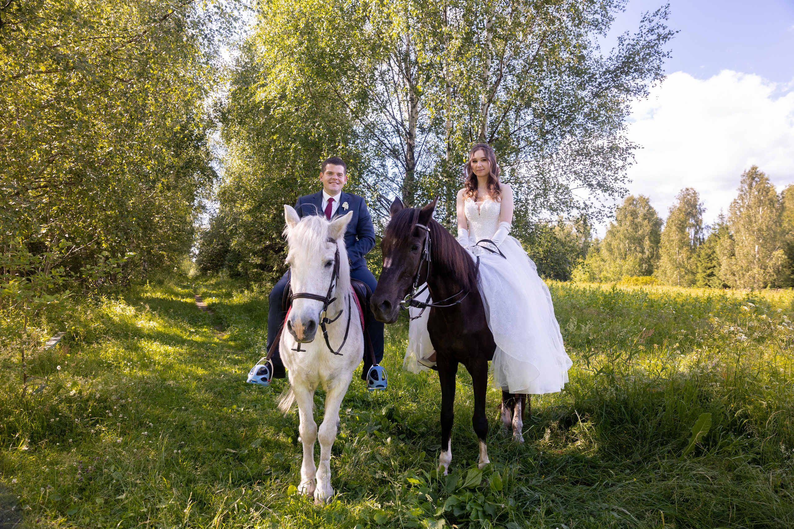 Свадьба и лошади. Свадебный и семейный фотограф Москва и Московская область