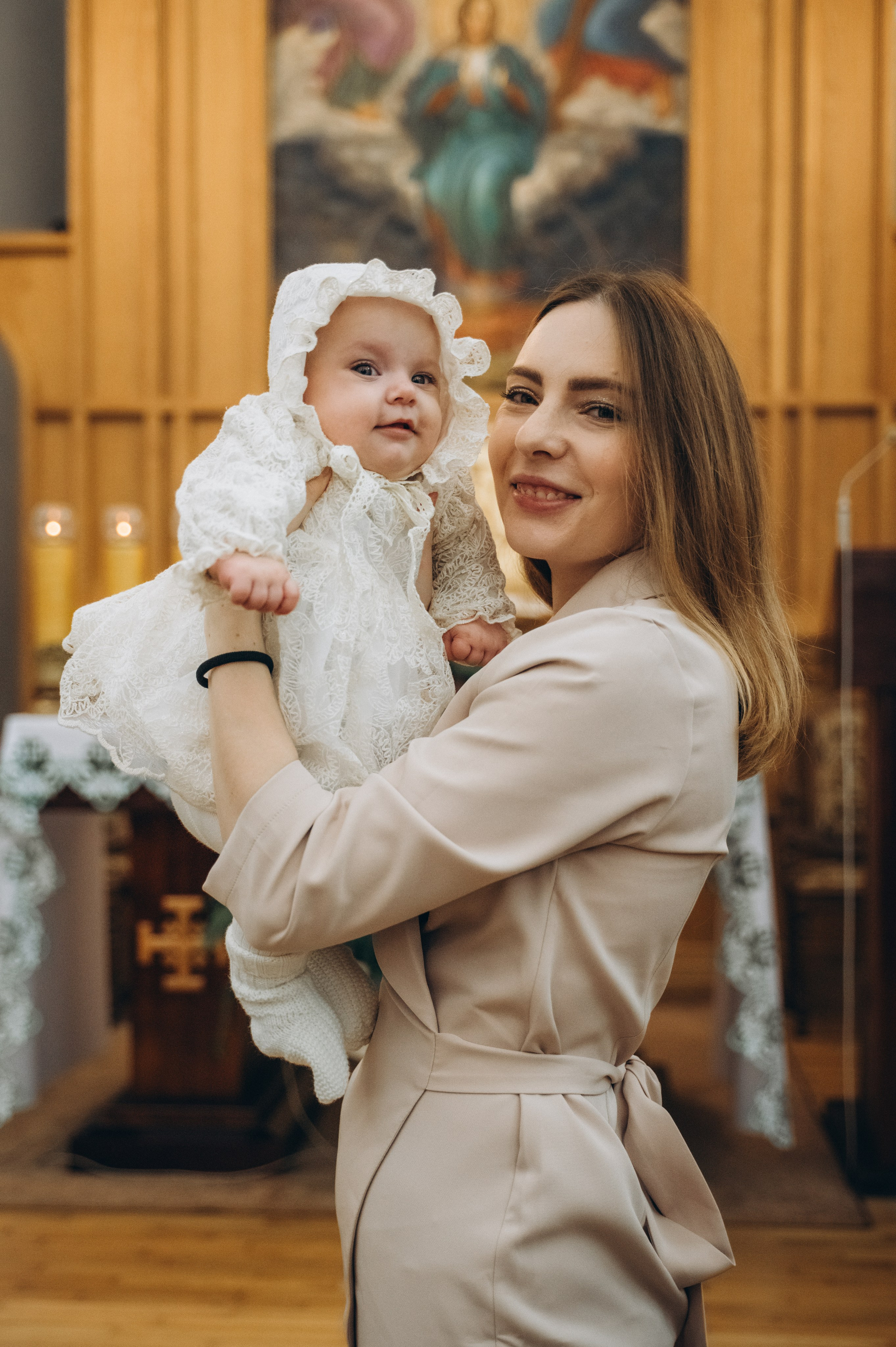 Крещение Эмили (Золотогорский костёл Пресвятой Троицы). Семейный фотограф в Минске Дарья Дреко