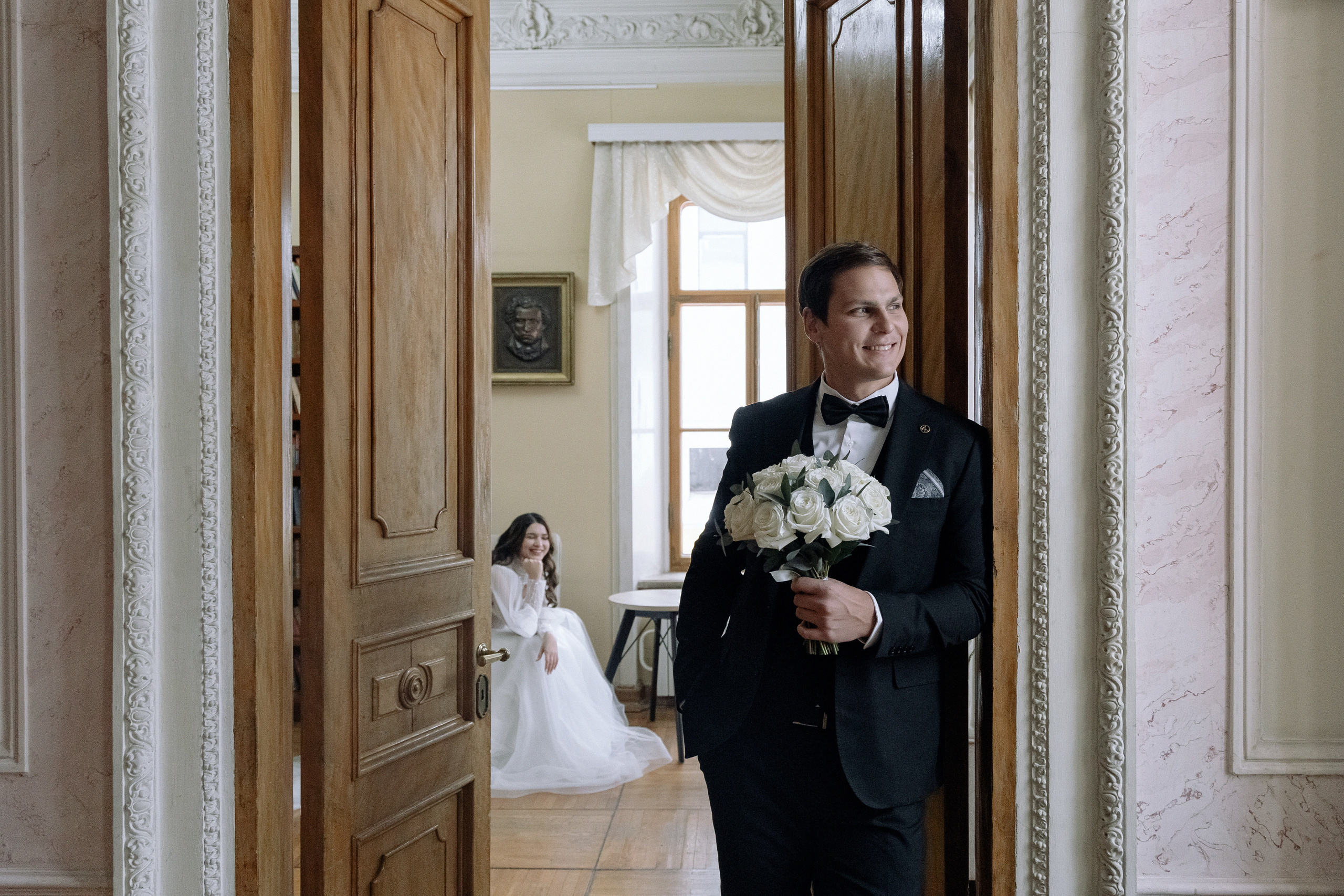 Дарья и Даниил: Читальня имени Пушкина АРХИВ. Свадебный фотограф Москва