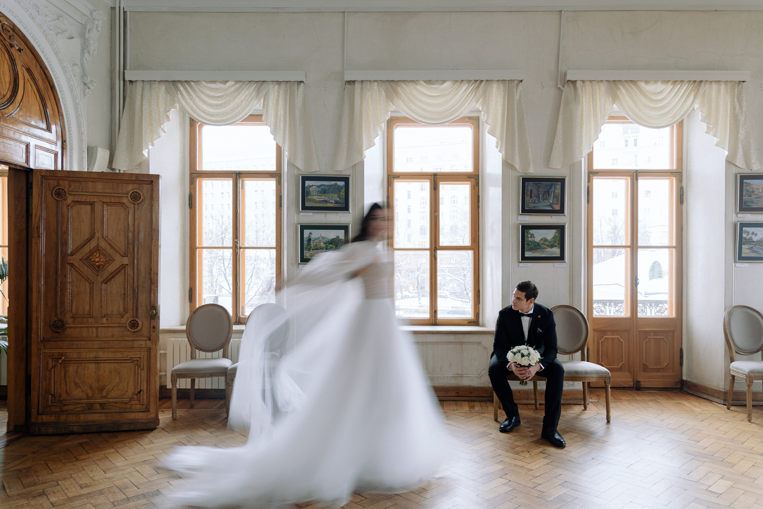 Дарья и Даниил: Читальня имени Пушкина АРХИВ. Свадебный фотограф Москва