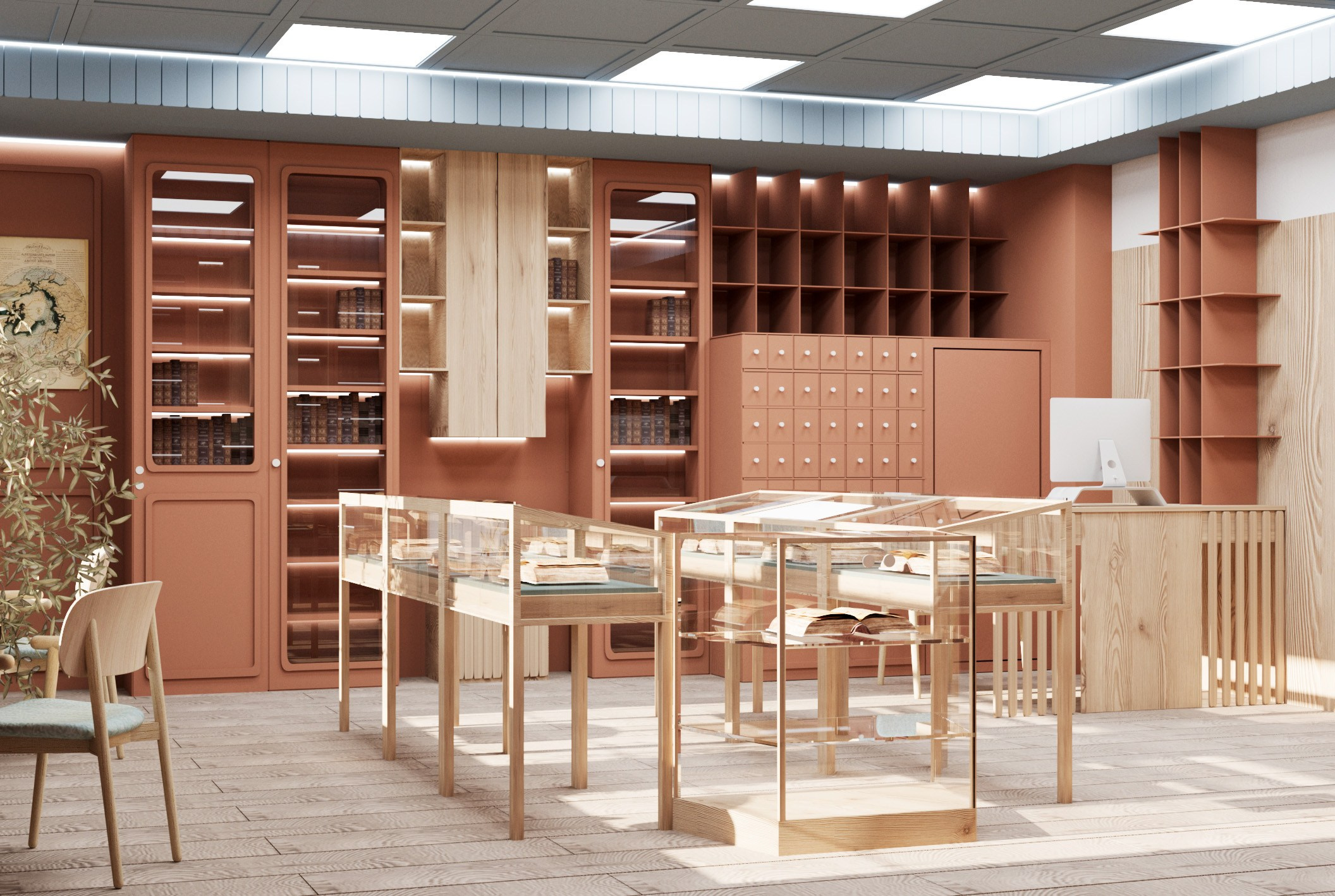 Зал редких книг библиотеки КубГУ. Студенческий проект, 2023 г. Главная