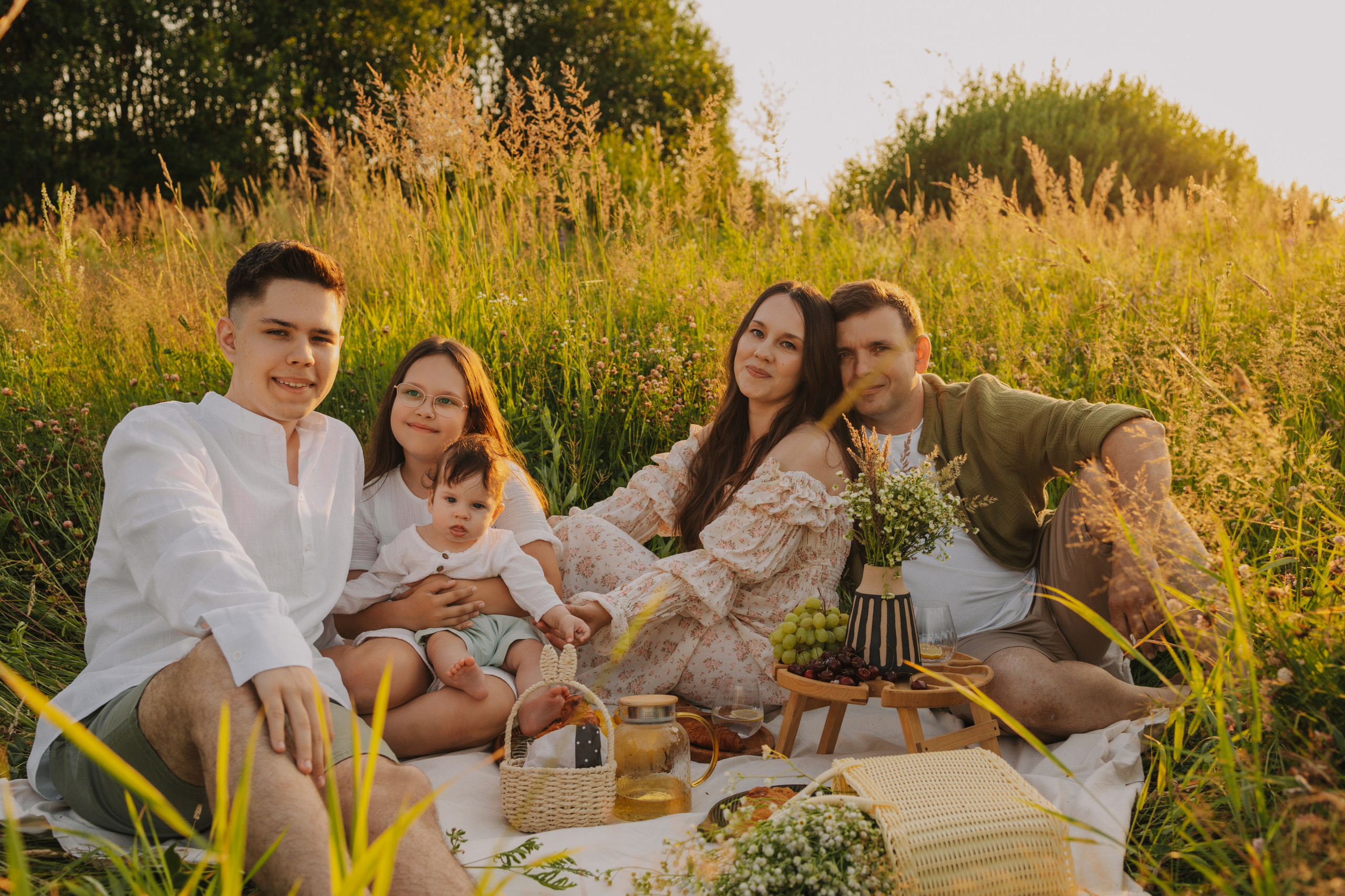 Семейный Пикник: Летняя Съемка