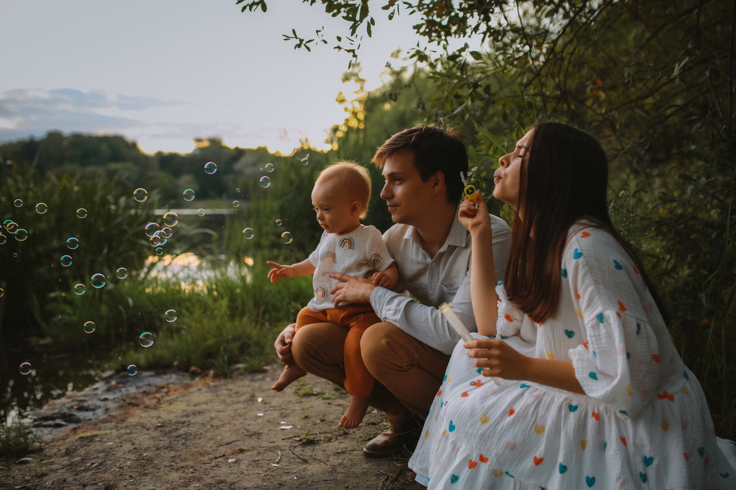 Митя, Лена и Лёвушка. Семейный фотограф в Москве и Люберцах Юлия Гуськова