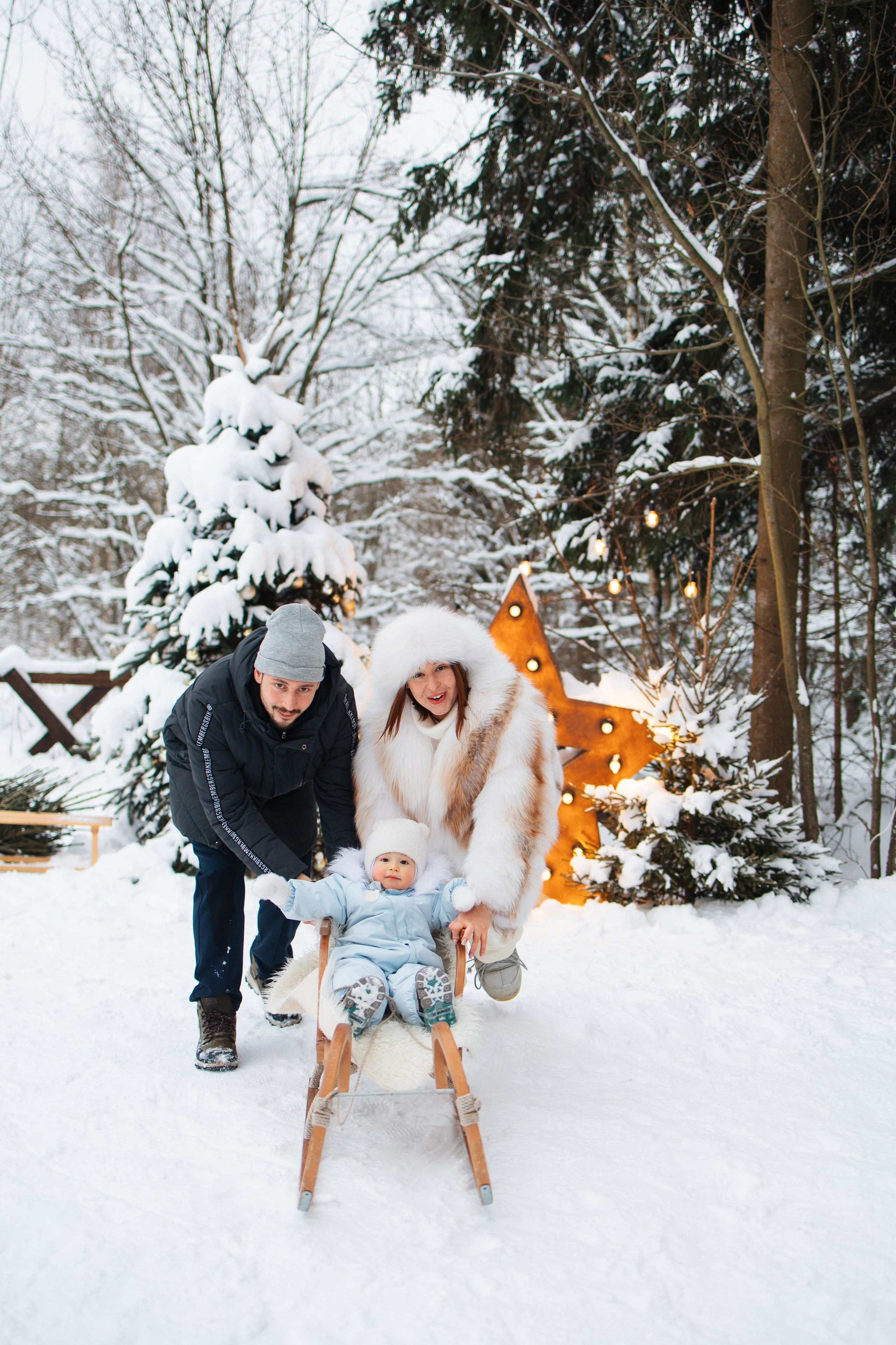 Ксения, Владимир, Леон, Шале в лесу. Семейный фотограф в Москве Марина Петра
