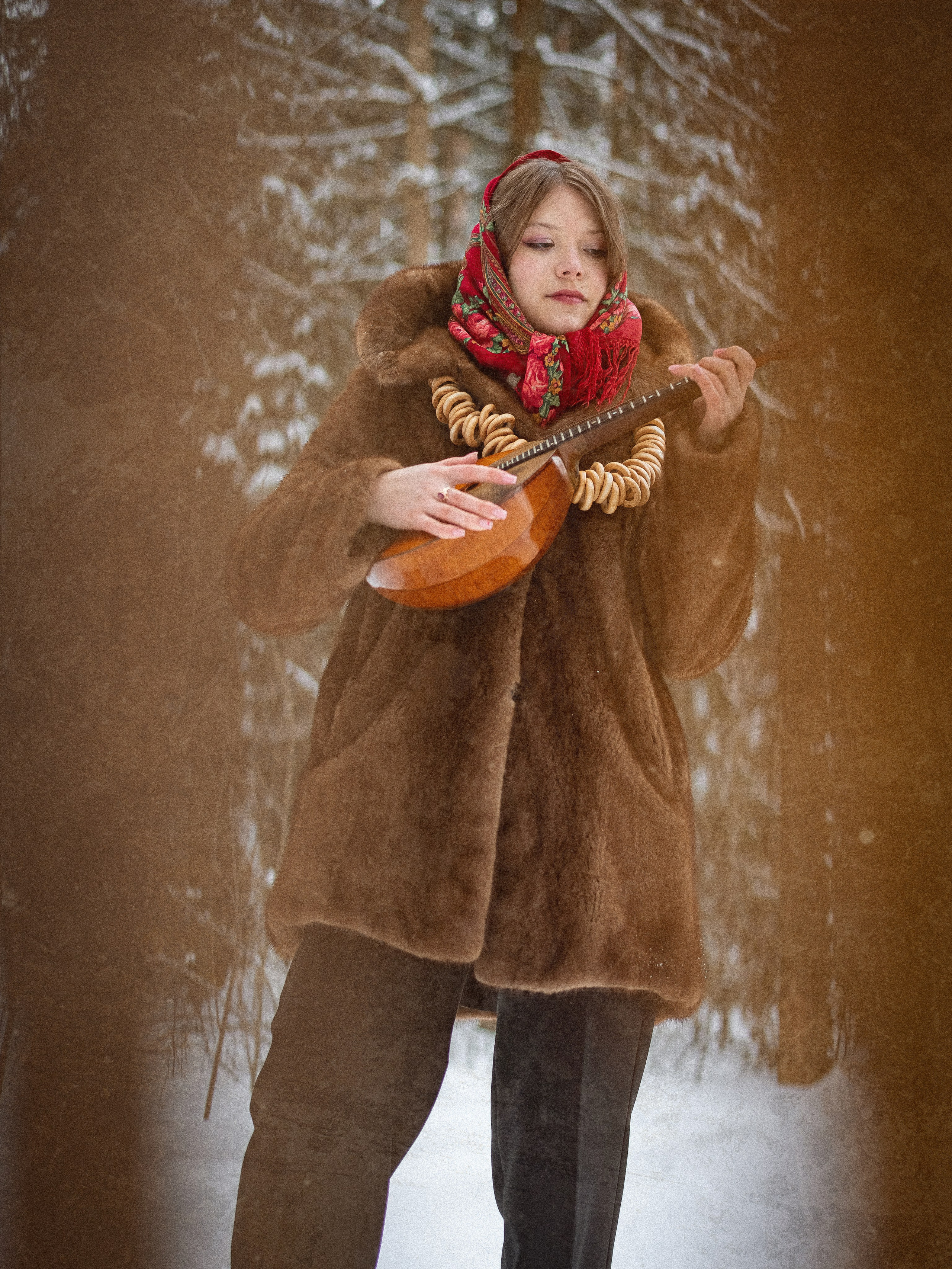 Ольга — фотосессия в зимнем стиле. Фотограф Москва