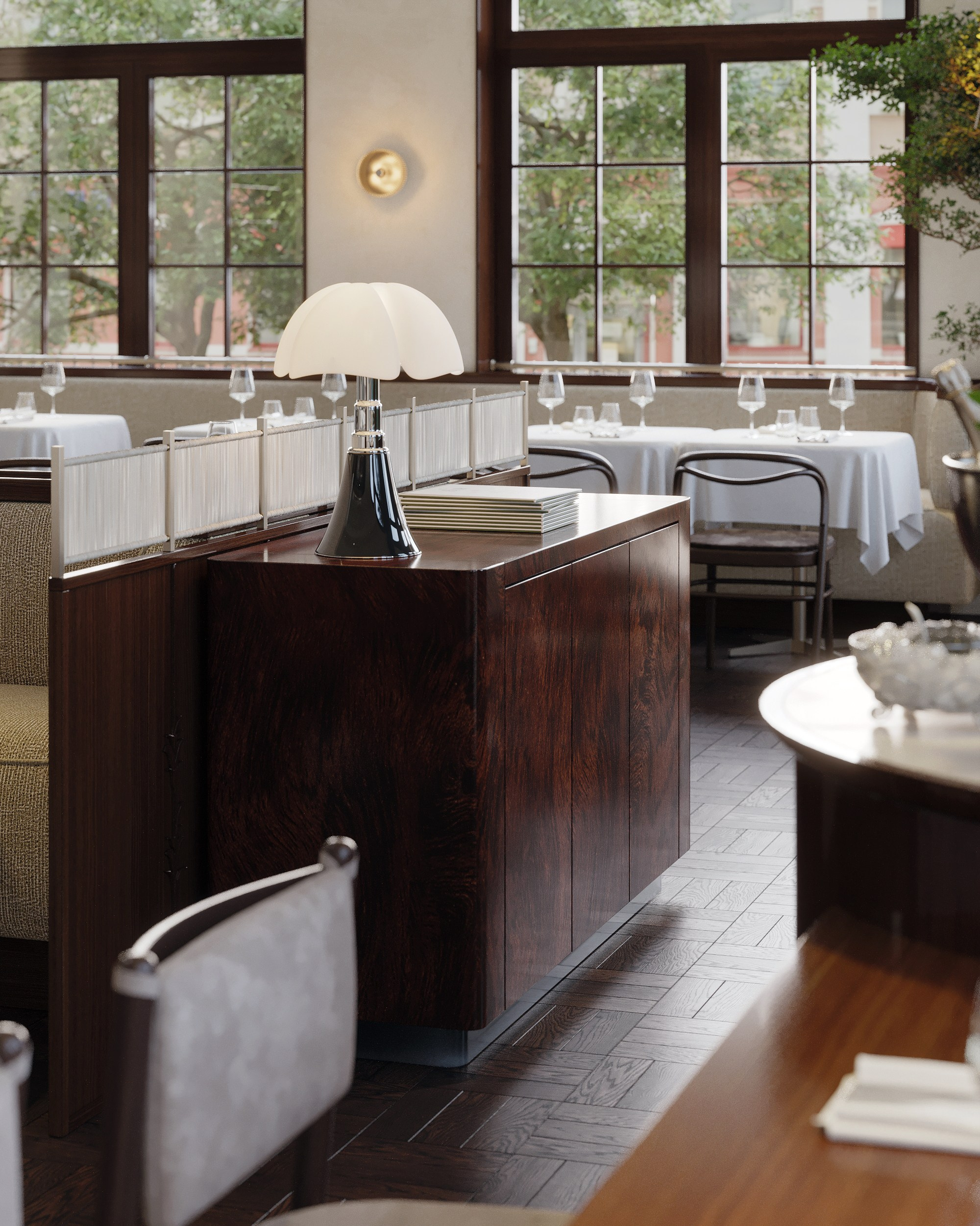 Restaurant in Moscow. Renders by TATYANA SHEVCHENKO