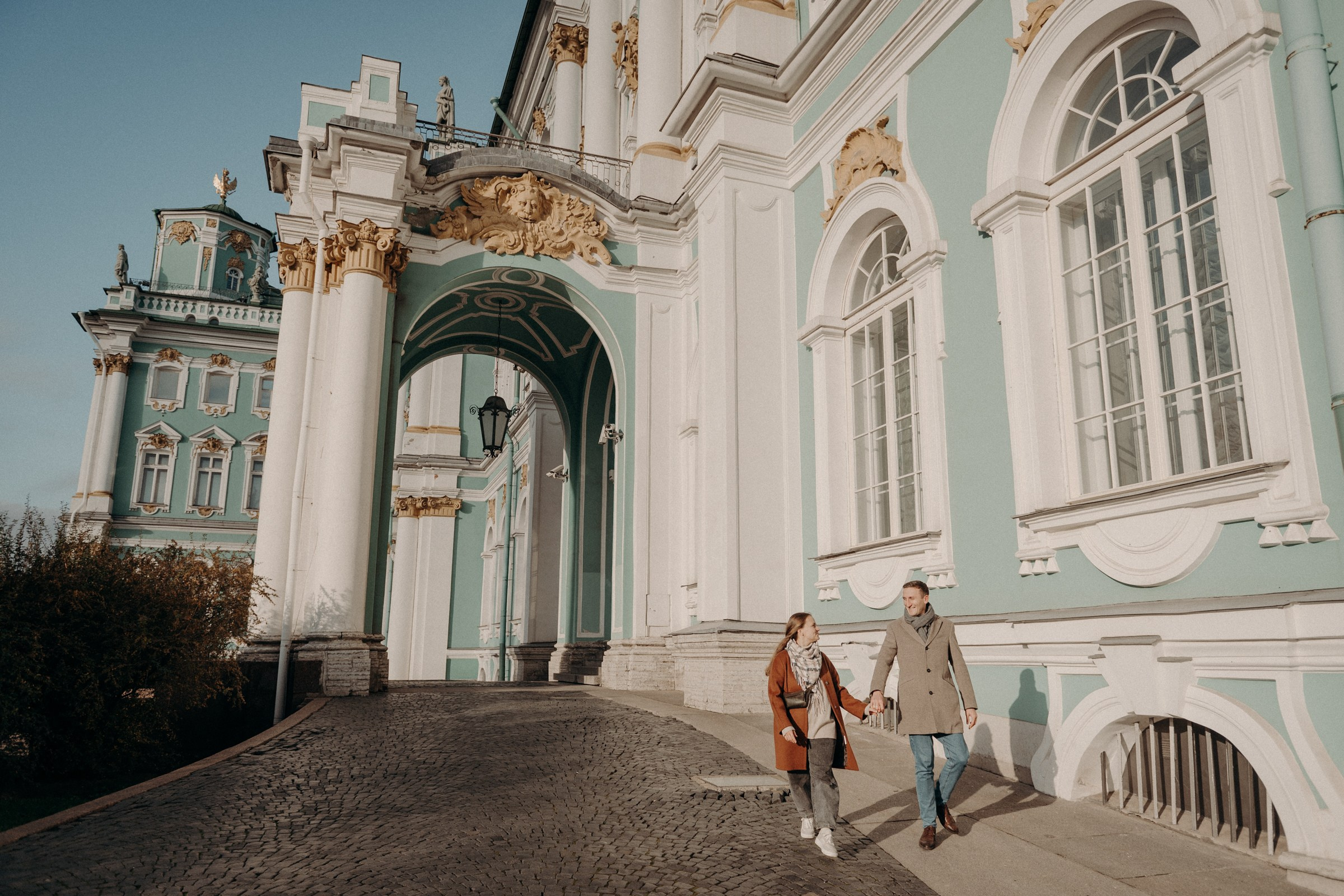 осенняя романтическая фотосессия в центре Санкт-Петербурга