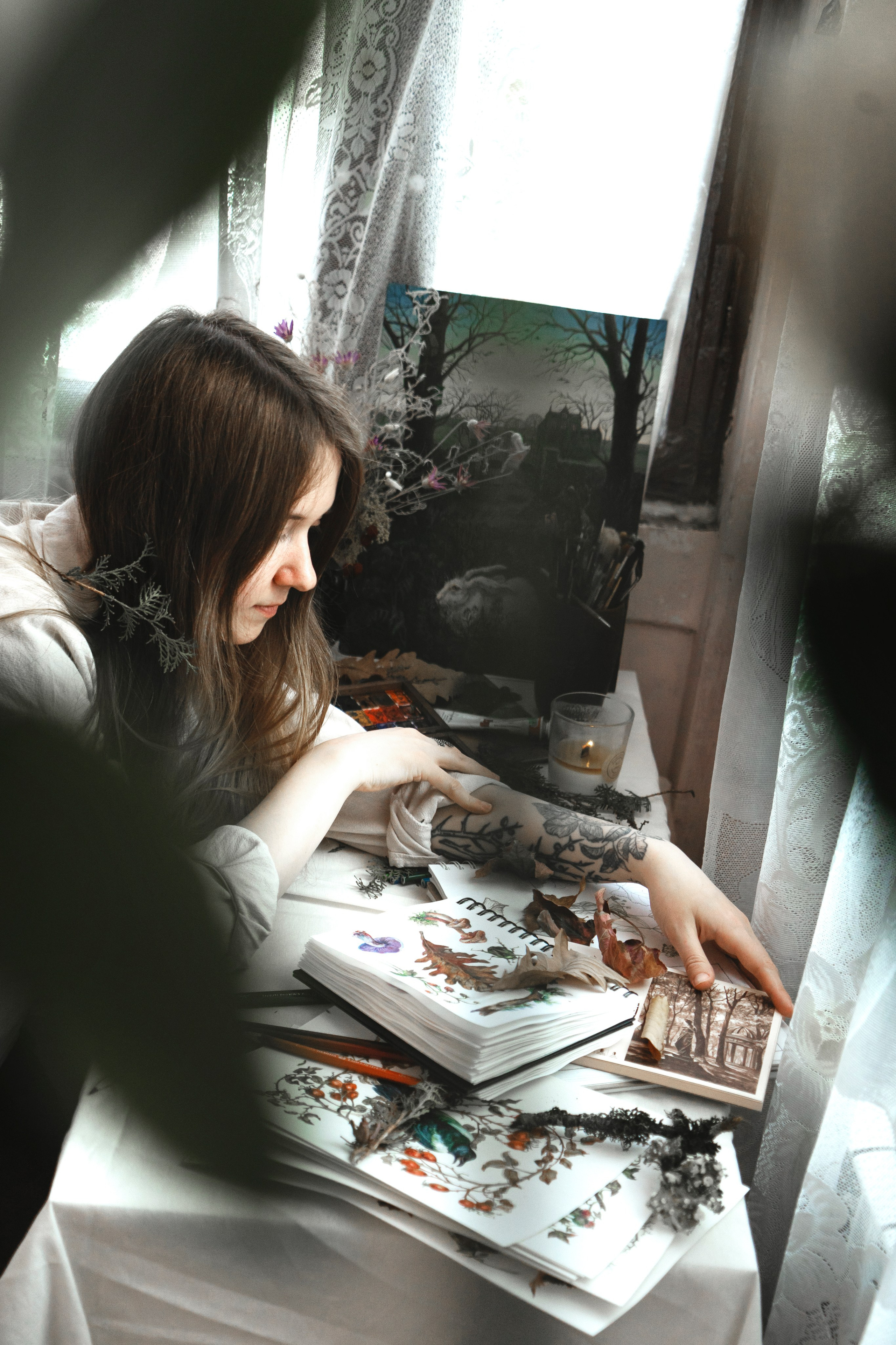 Мария, серия фото в художественной студии