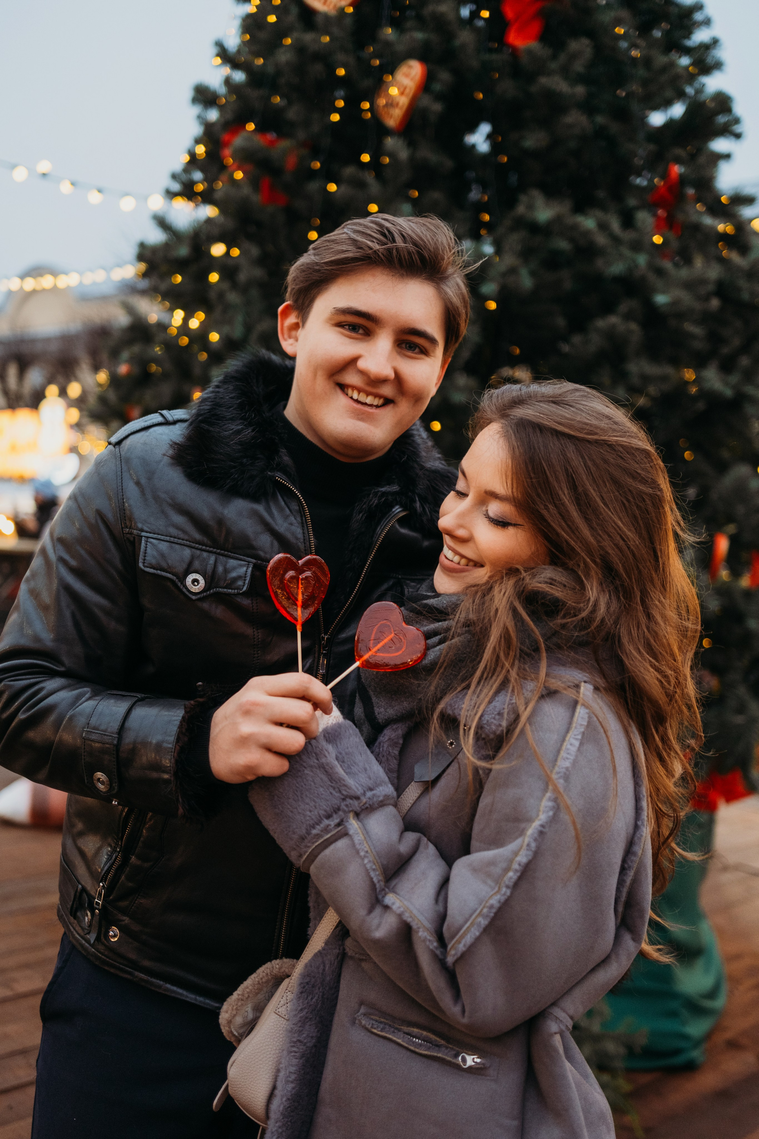 Аня и Даня: новогодняя прогулка. Семейный и детский фотограф в Санкт-Петербурге