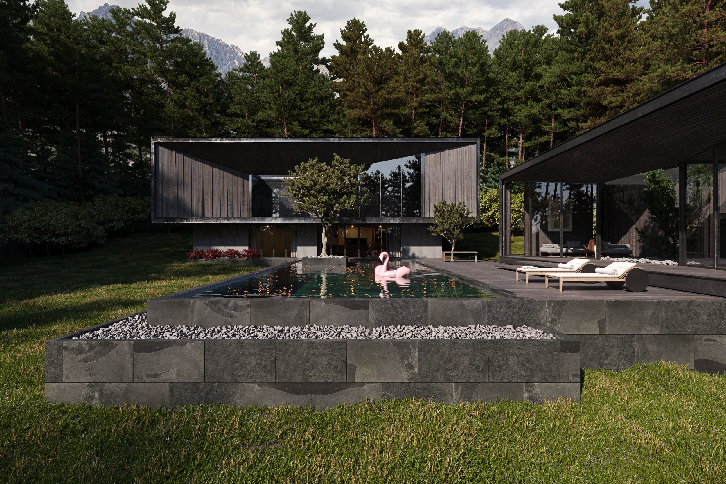 Y/A/O RESIDENCE. 3D визуализация интерьера и архитектурной среды