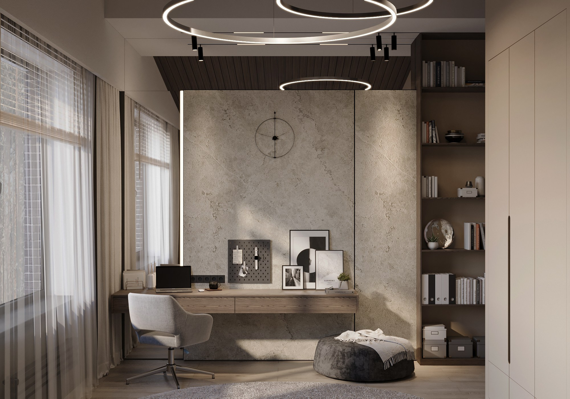 Спальня дочки (2 этаж). 3D-дизайнер Кристина Пуляевская