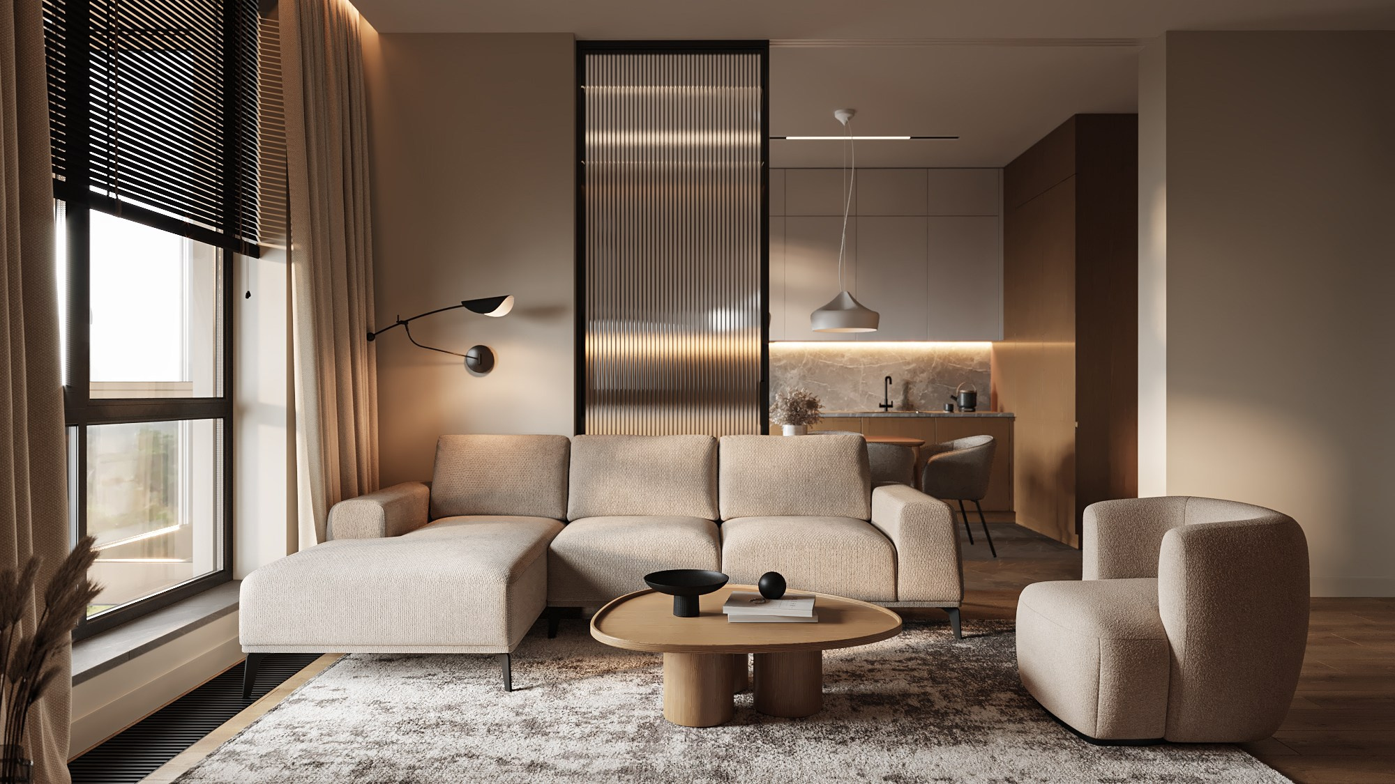 Архитектурная 3D визуализация жилого пространства, Renderim