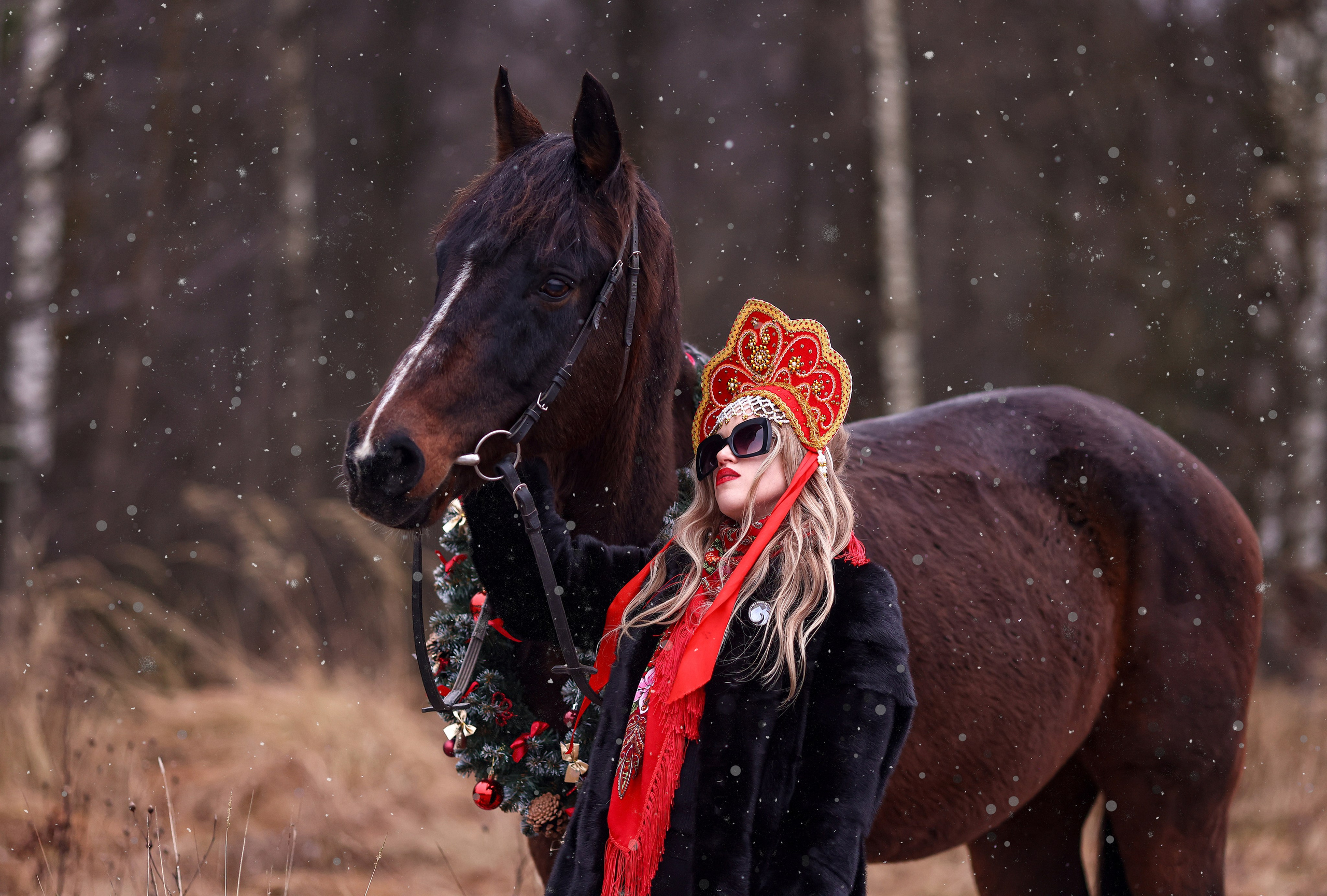 Юля и Питер. Фотосессии с лошадьми