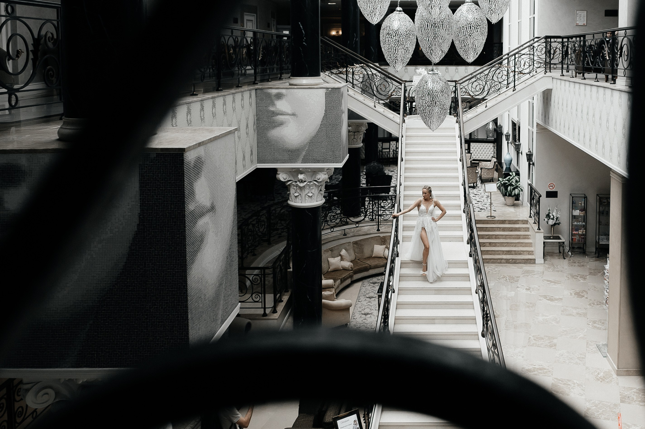 Свадебные сборы и фотосессия в отеле Милан. Свадебный фотограф Москва — Сергей и Татьяна