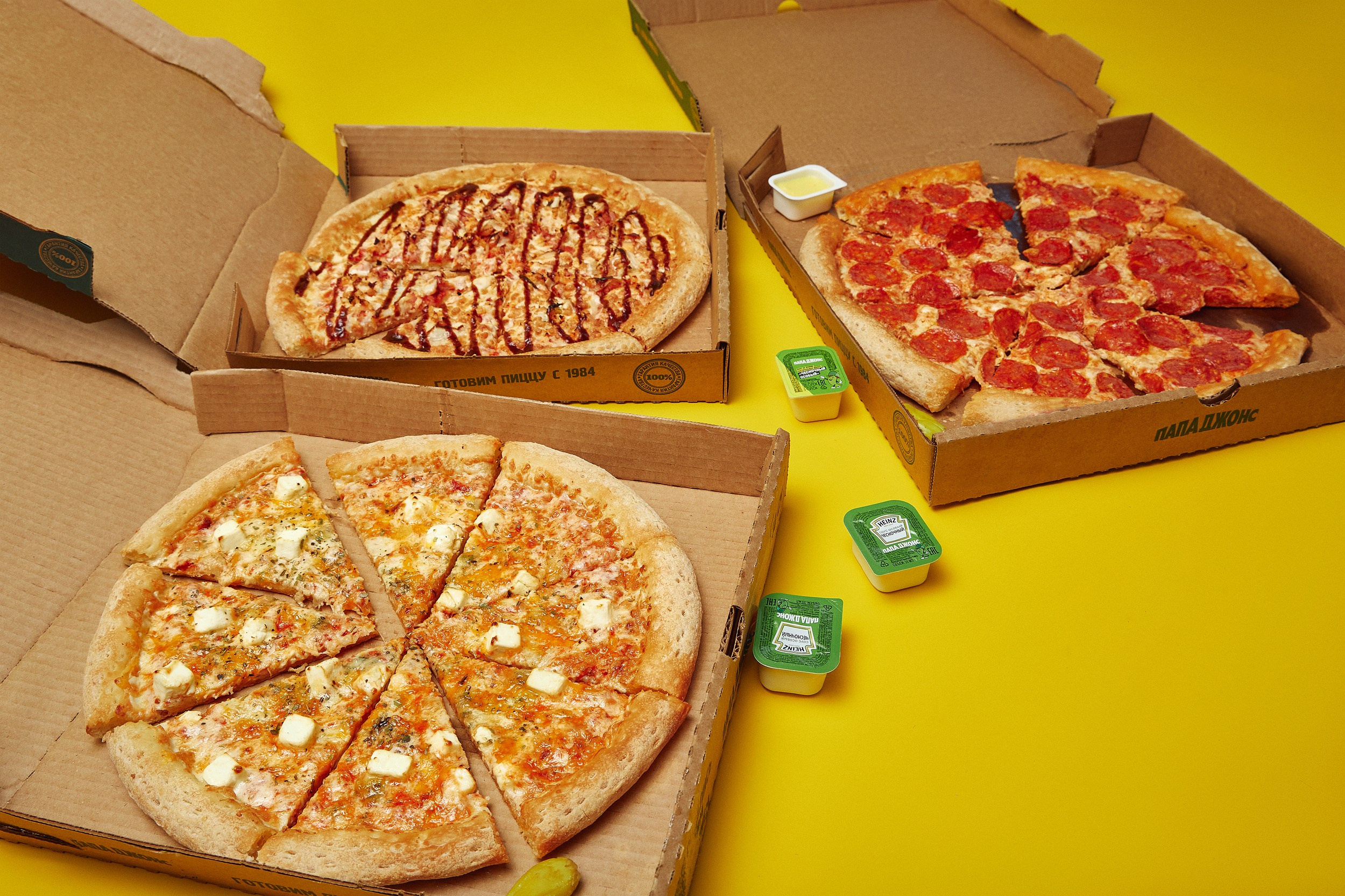 Съёмка для сети ресторанов «Папа Джонс»