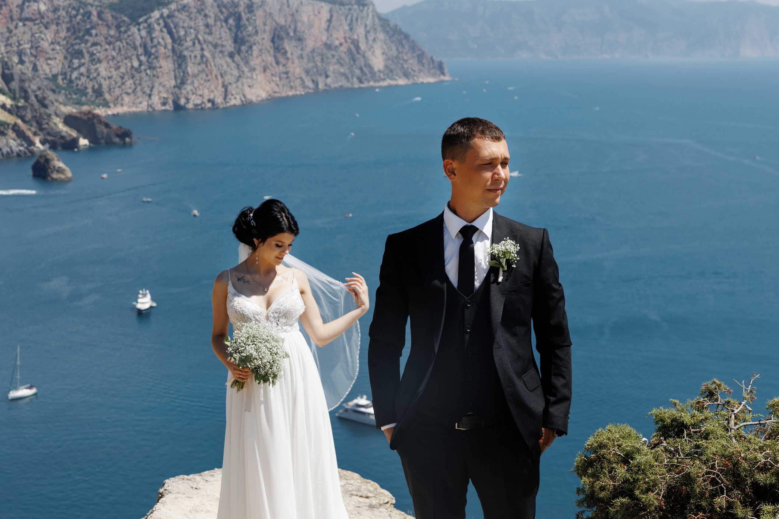 Шампанерия и морской бриз. Анонс свадьбы Валерии и Романа. Свадебный фотограф в Крыму и Севастополе Ольга Баскакова