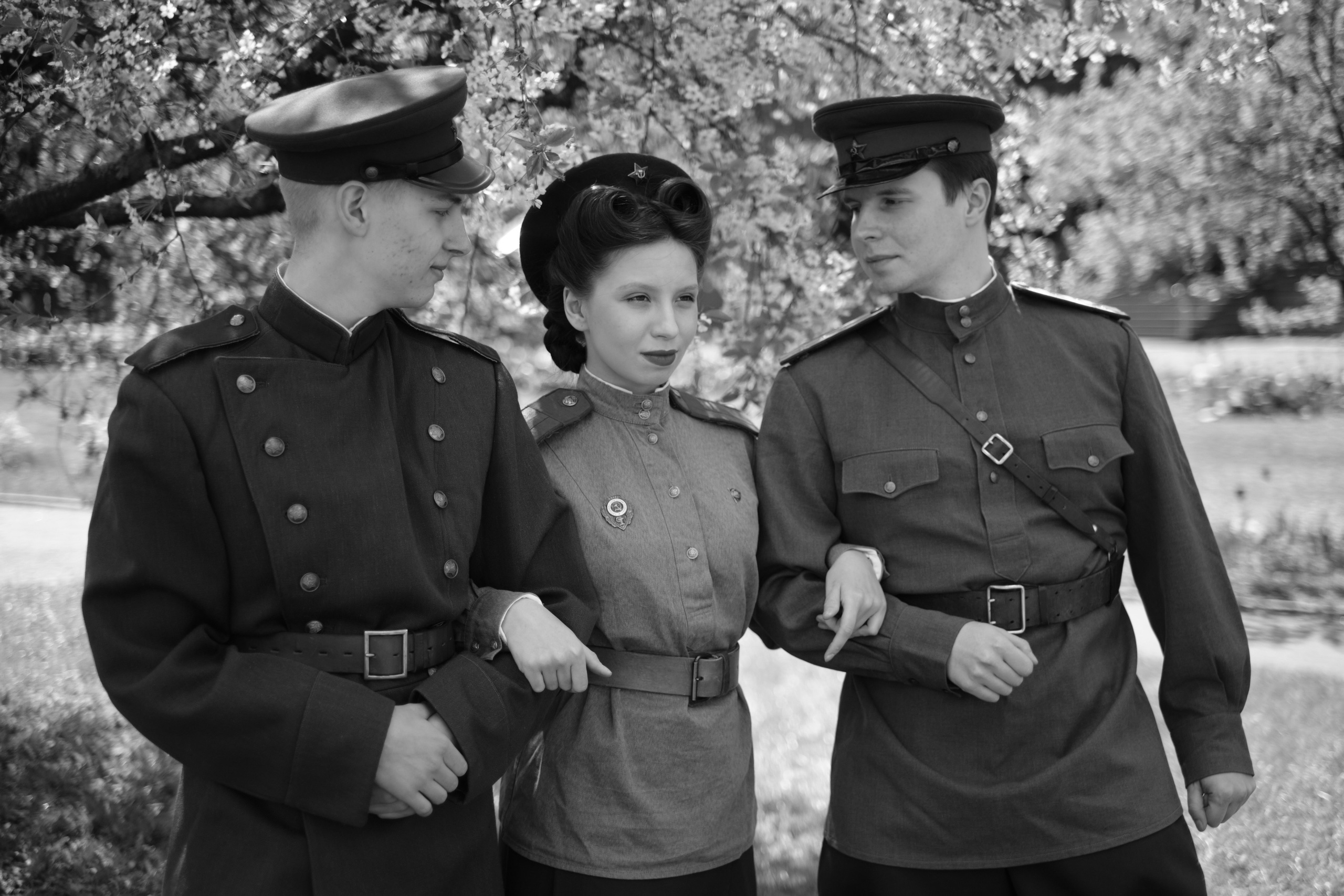 Черно белая фотография победный май 1945