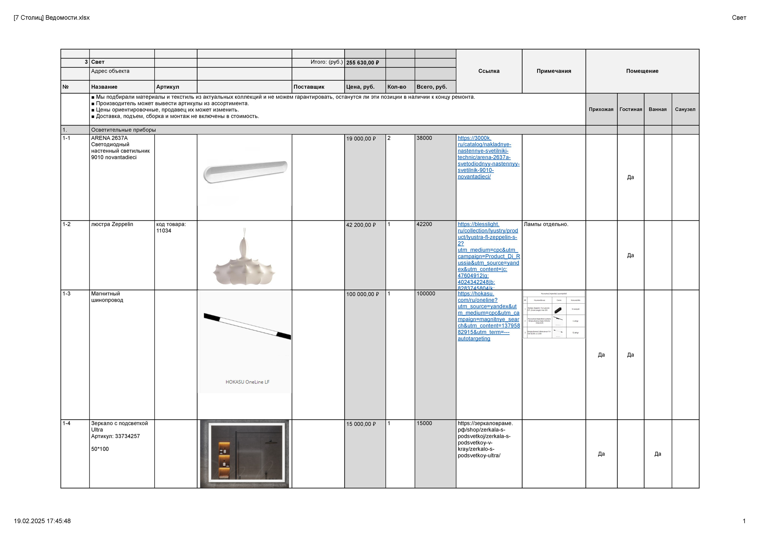 Ведомость. 3D визуализация интерьера и архитектурной среды