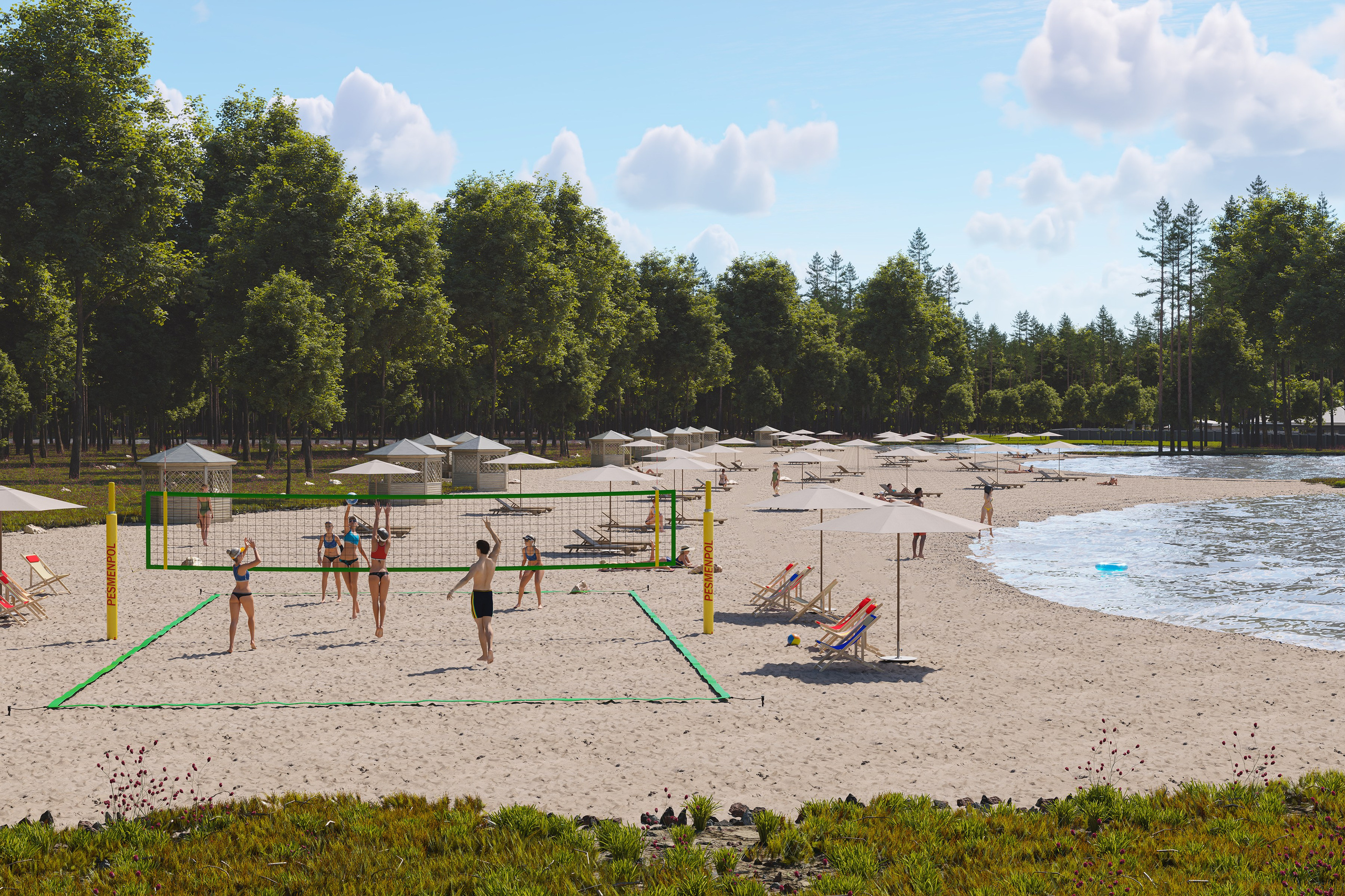 River Park, Лапино. 3D визуализация интерьера и архитектурной среды