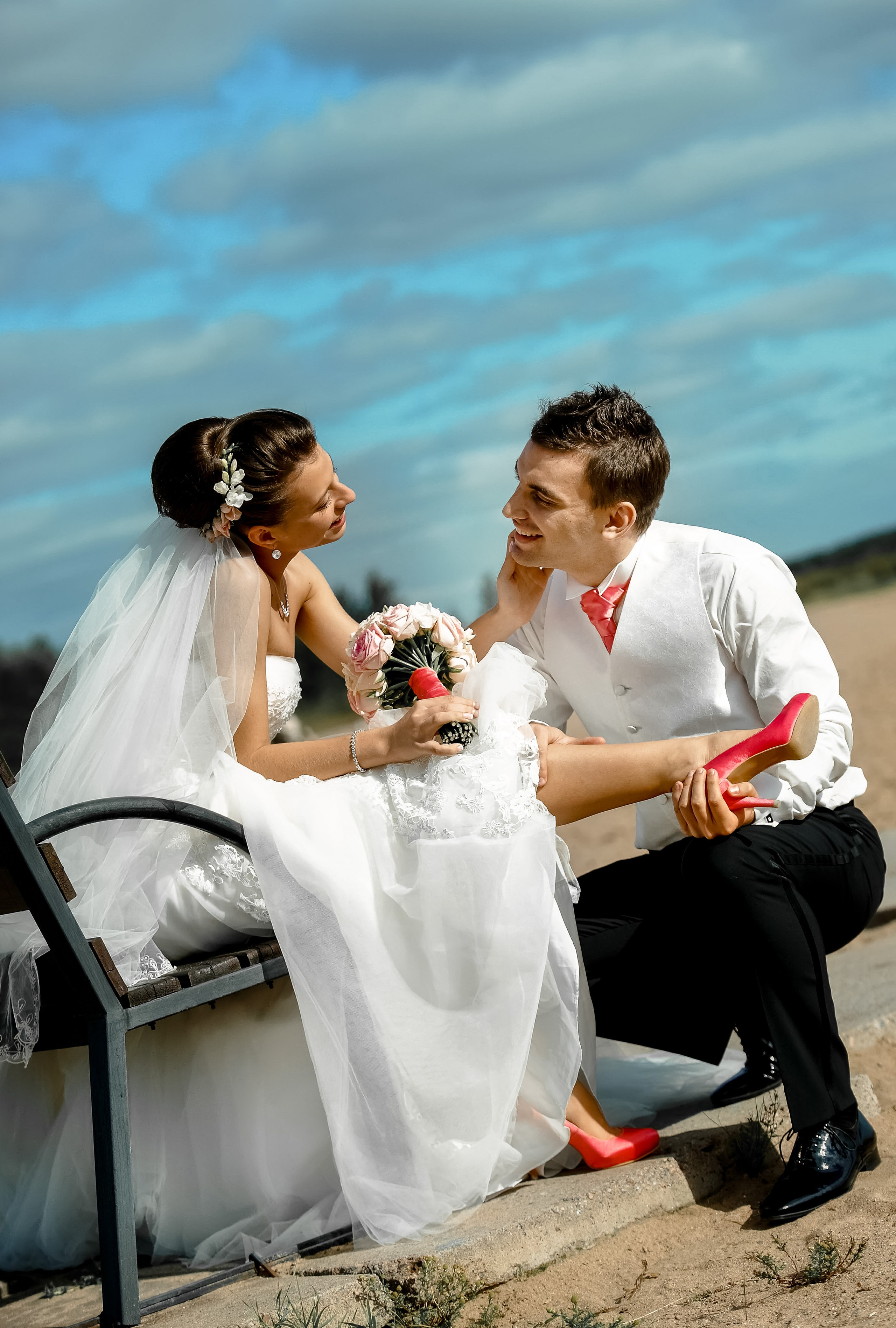 Маргарита и Алексей (выездная регистрация, фотосессия на Финском заливе, в яхт-клубе на закате). Портретный, семейный и свадебный фотограф в Санкт-Петербурге и в Пушкине Ширяев Денис