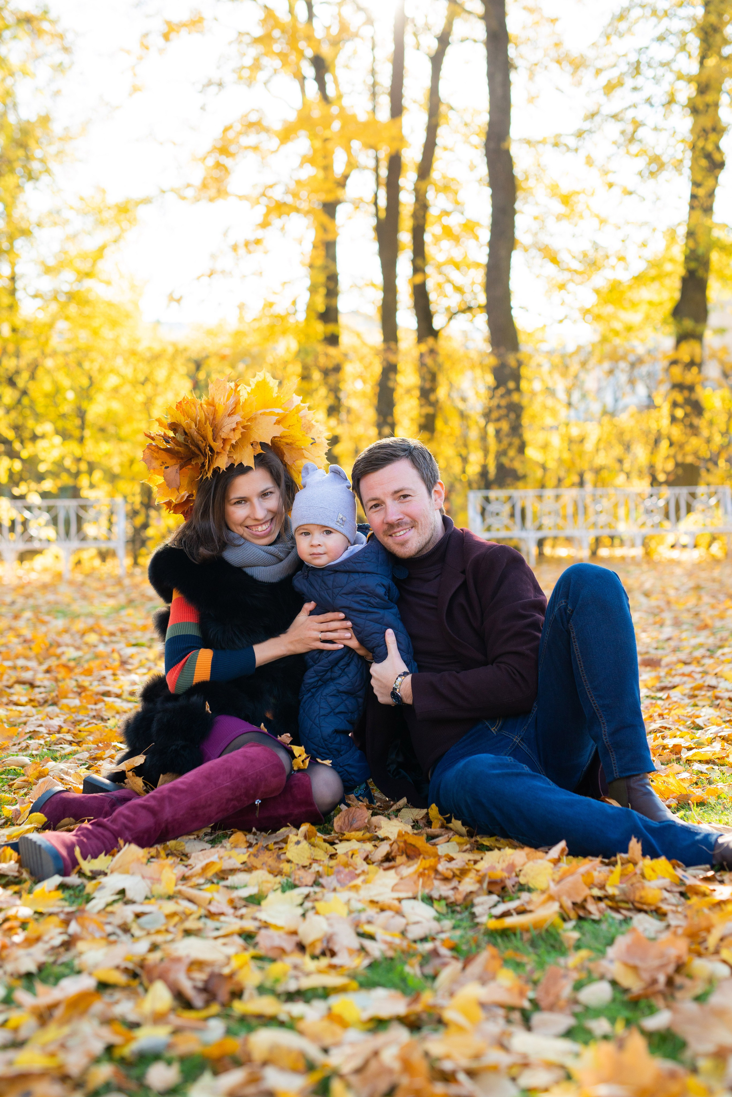Егор, Валерия и Андрей осенняя прогулка. Портретный, семейный и свадебный фотограф в Санкт-Петербурге и в Пушкине Ширяев Денис