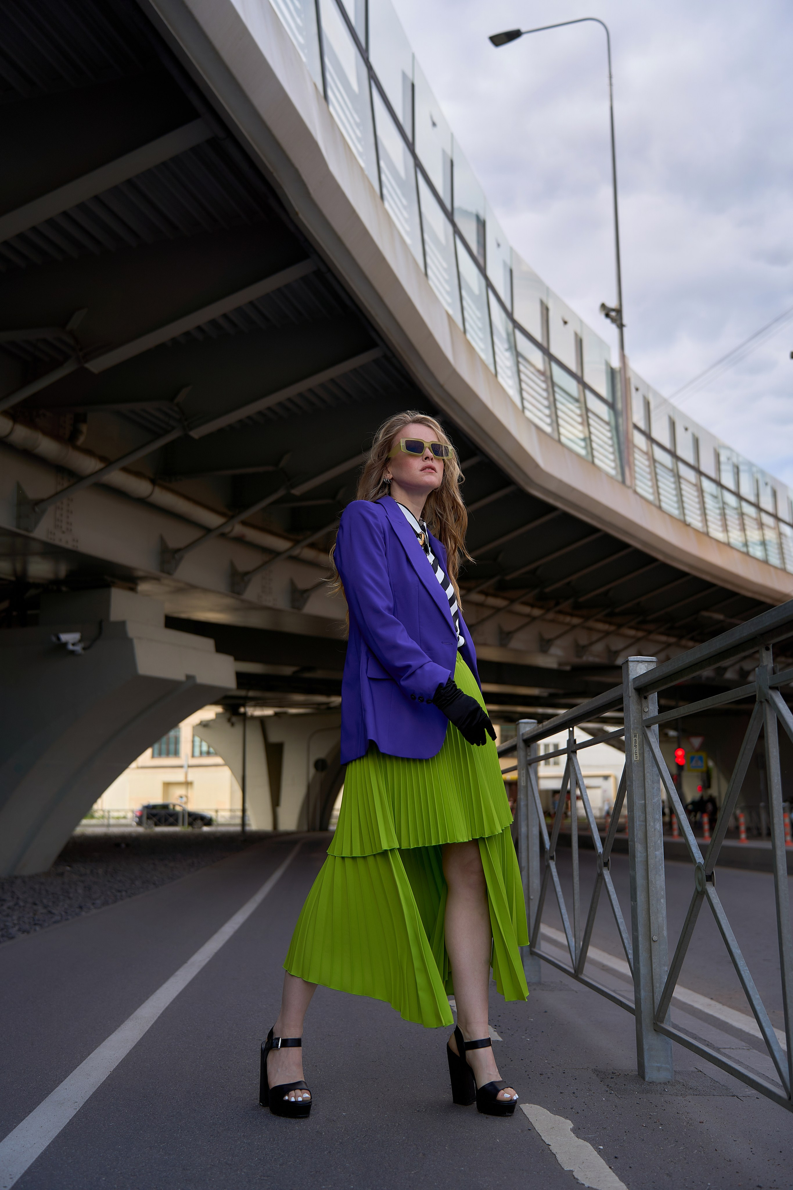 Мост Бетанкура съёмка женского портрета. Мартазова Екатерина фотограф. Екатеринбург