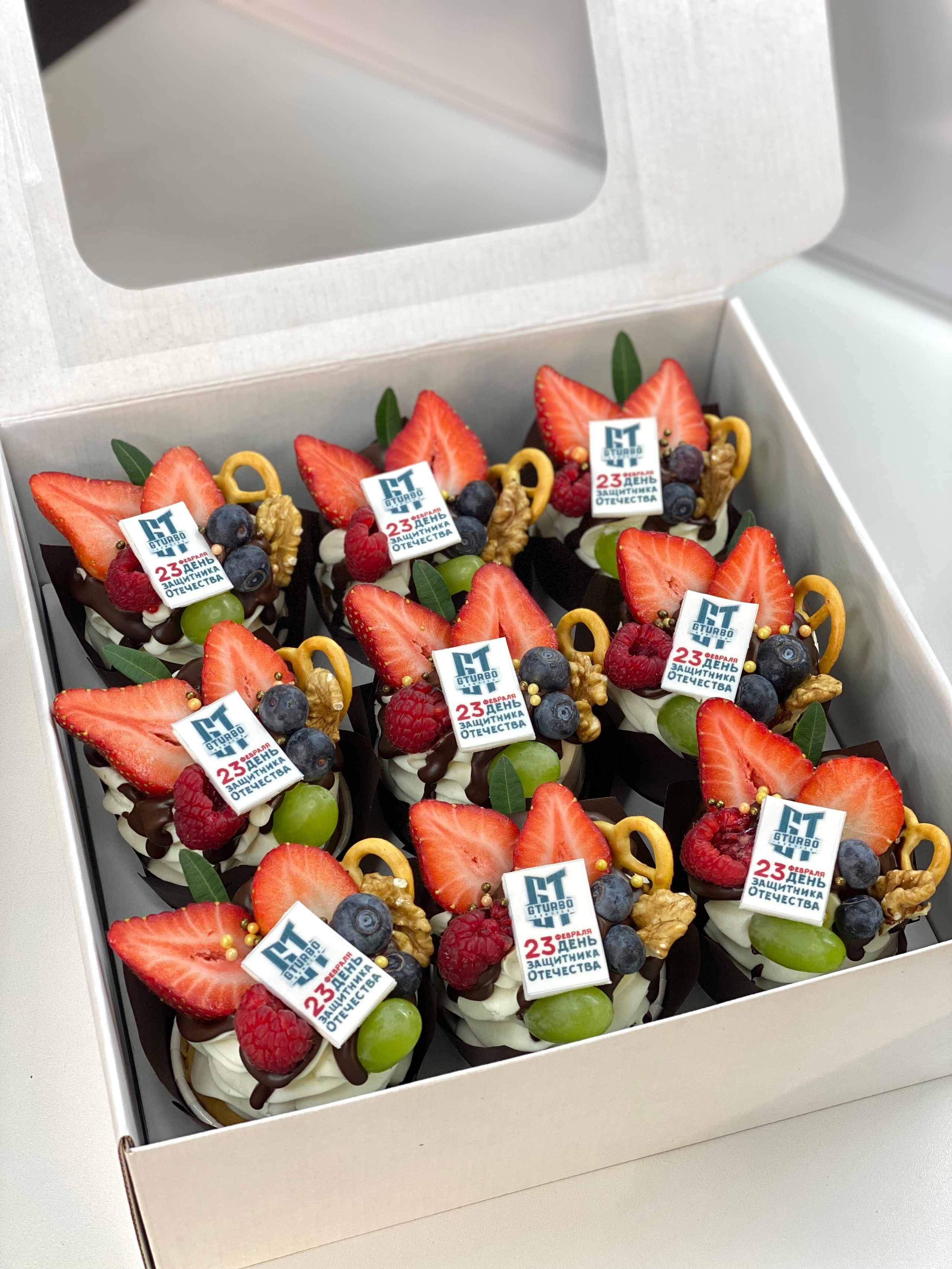 Капкейки стандартные с логотипом. Katyasugarsugar капкейки, зефир, торты Москва