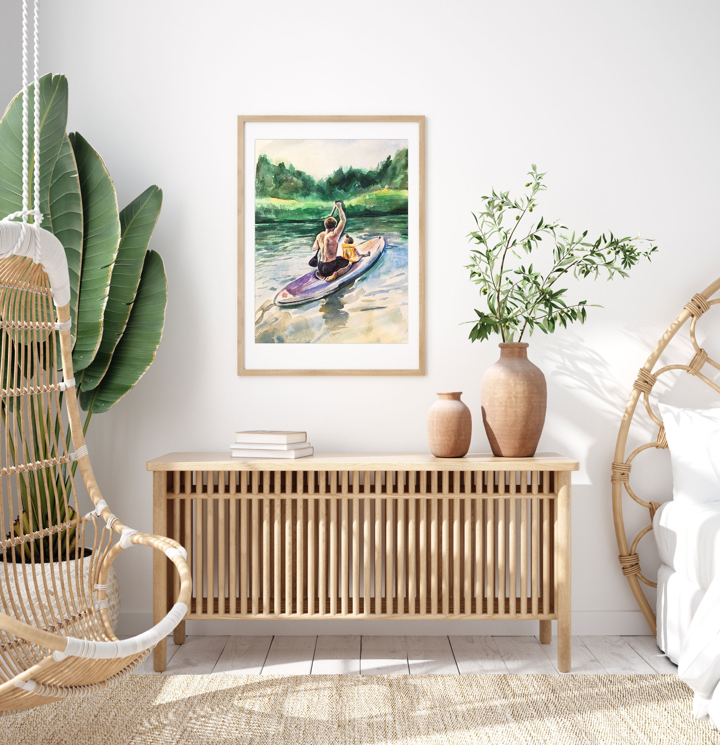 Картина маслом натюрморт в интерьере океан