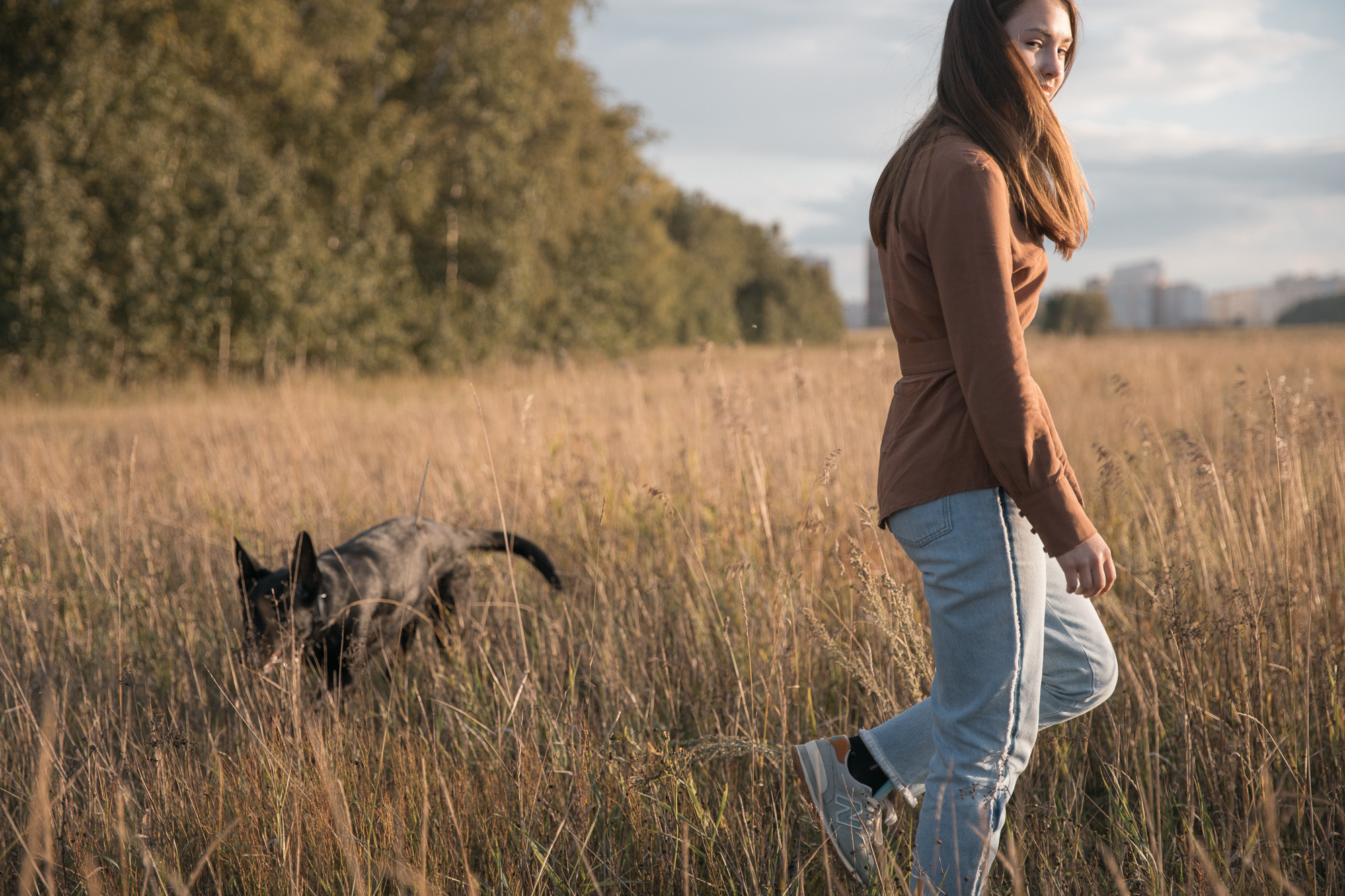 Фотопрогулка с собакой. Фотограф в Новосибирске