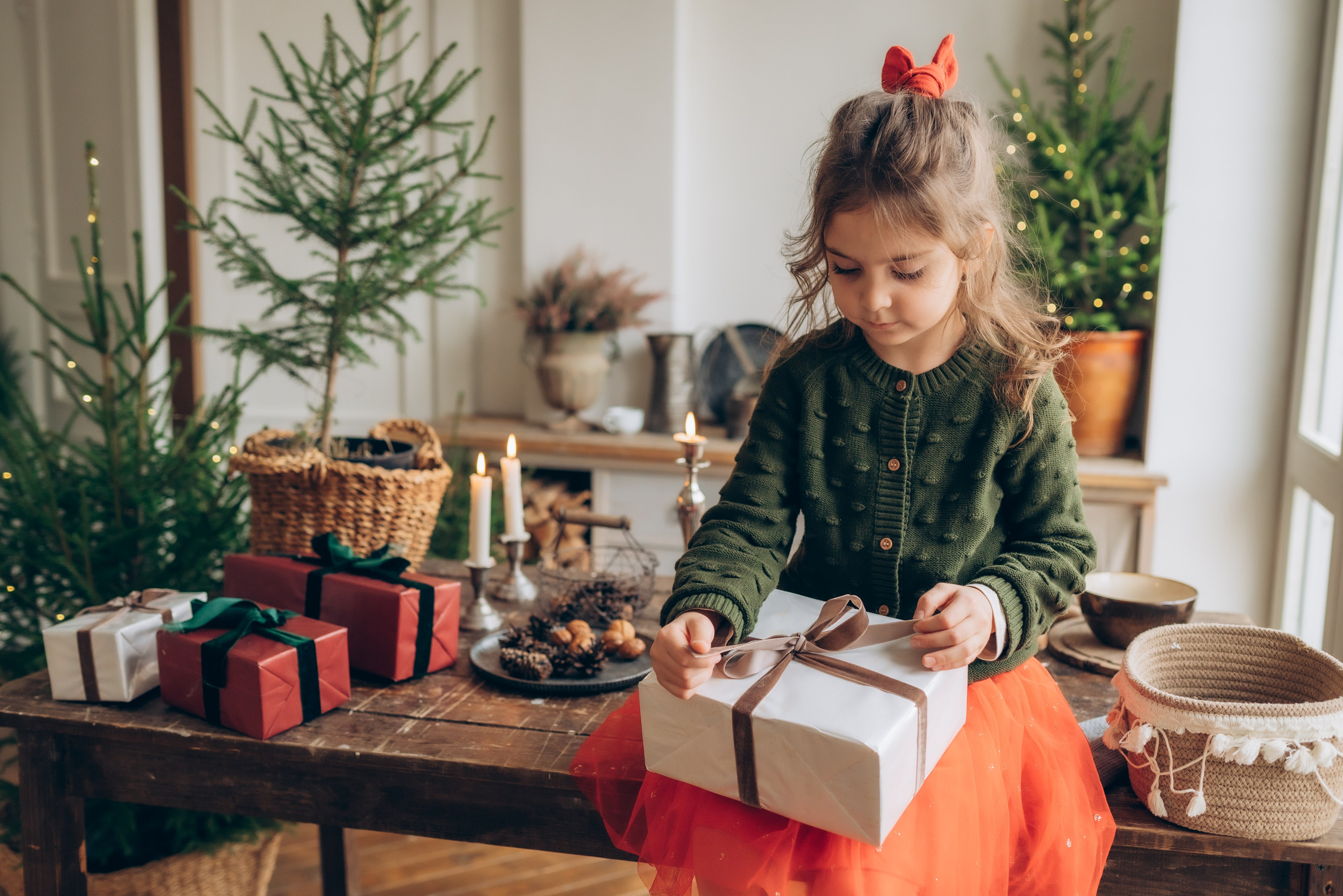 Новогодняя съемка Ксюша с дочками. Семейный фотограф в Тюмени Ксения Мязитова