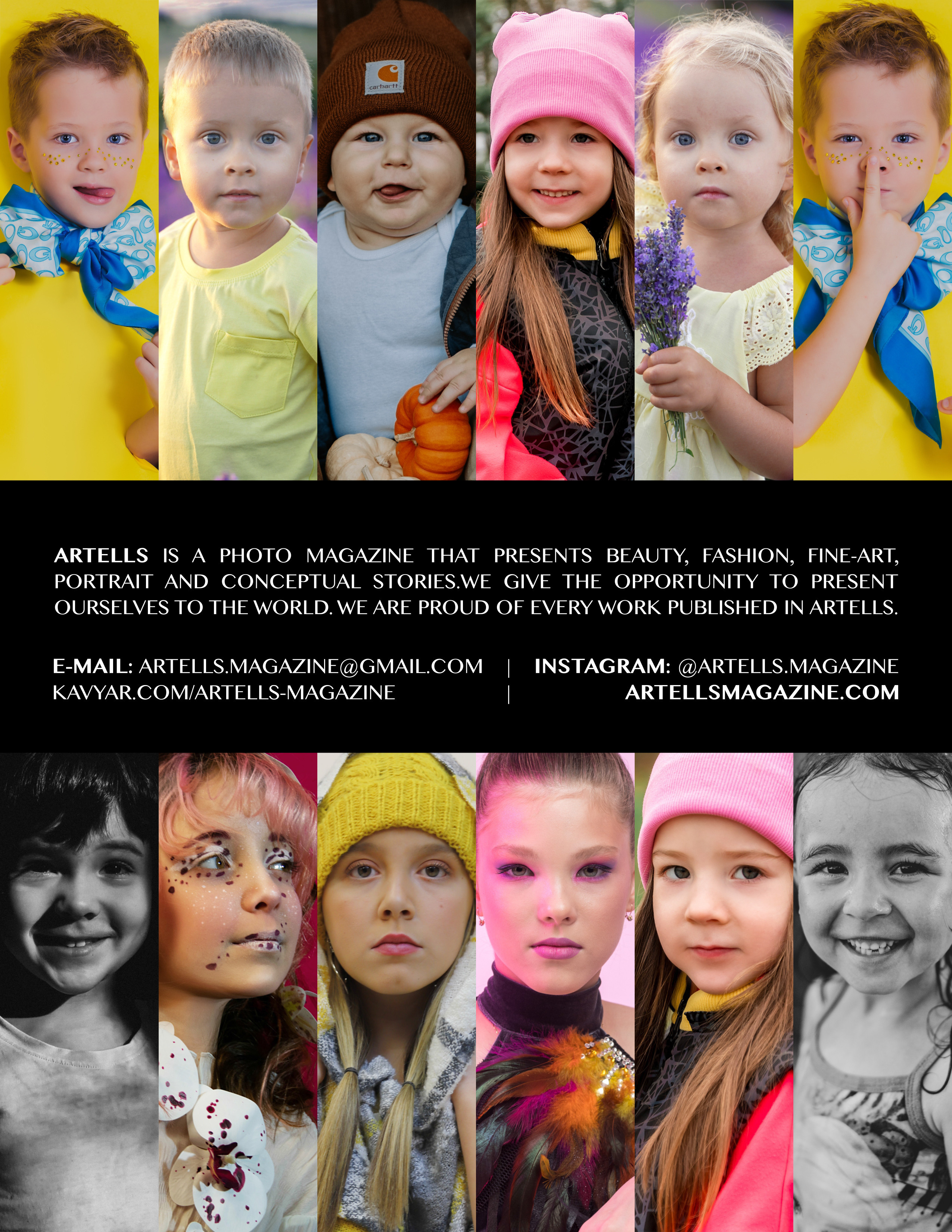 Детская фотосессия на ярком желтом фоне. Фотограф в Подольске — Мария Бучнева