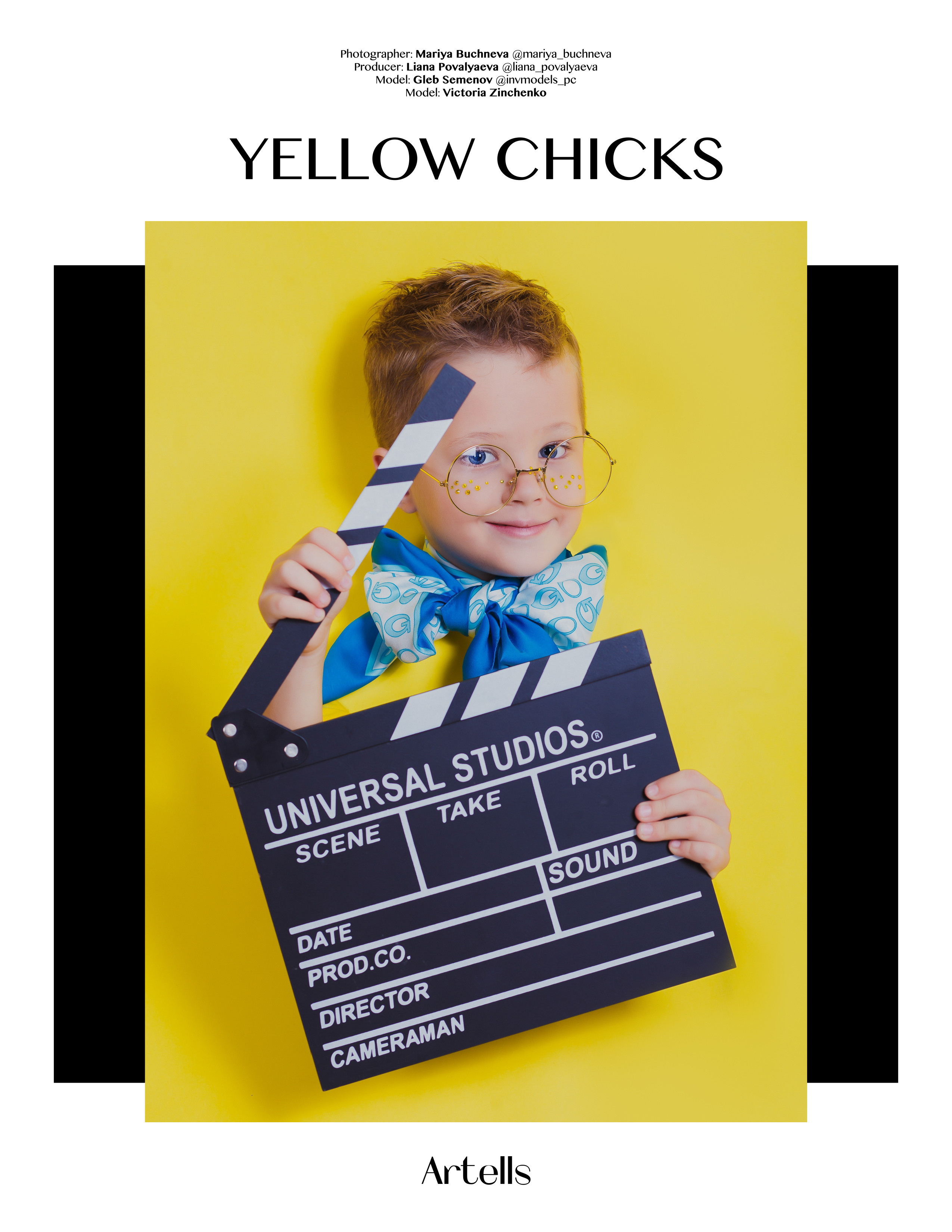 Детская фотосессия на ярком желтом фоне. Фотограф в Подольске — Мария Бучнева