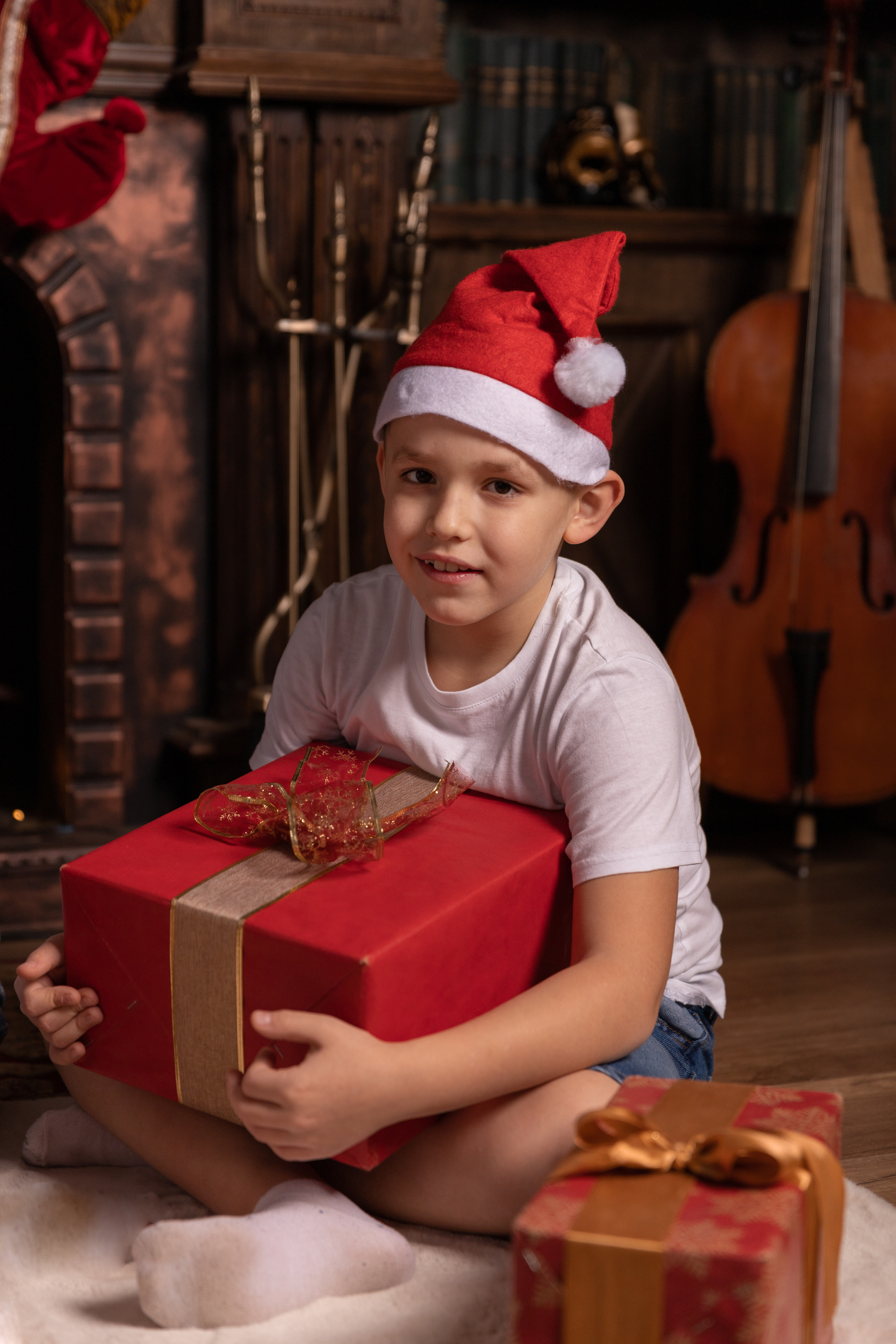 Студийная новогодняя фотосессия с детьми